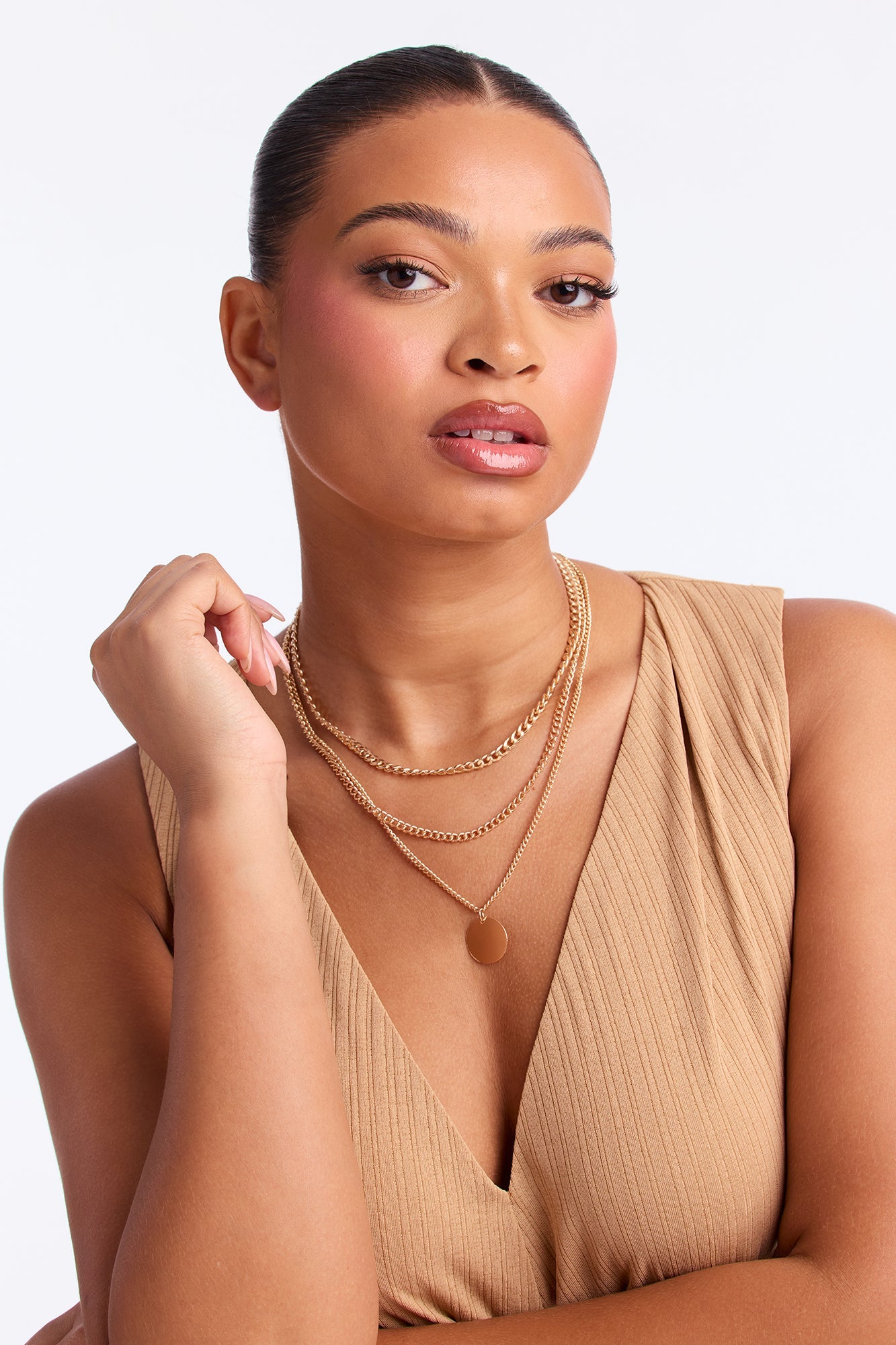 Simple Pleasures Layered Necklace - Gold