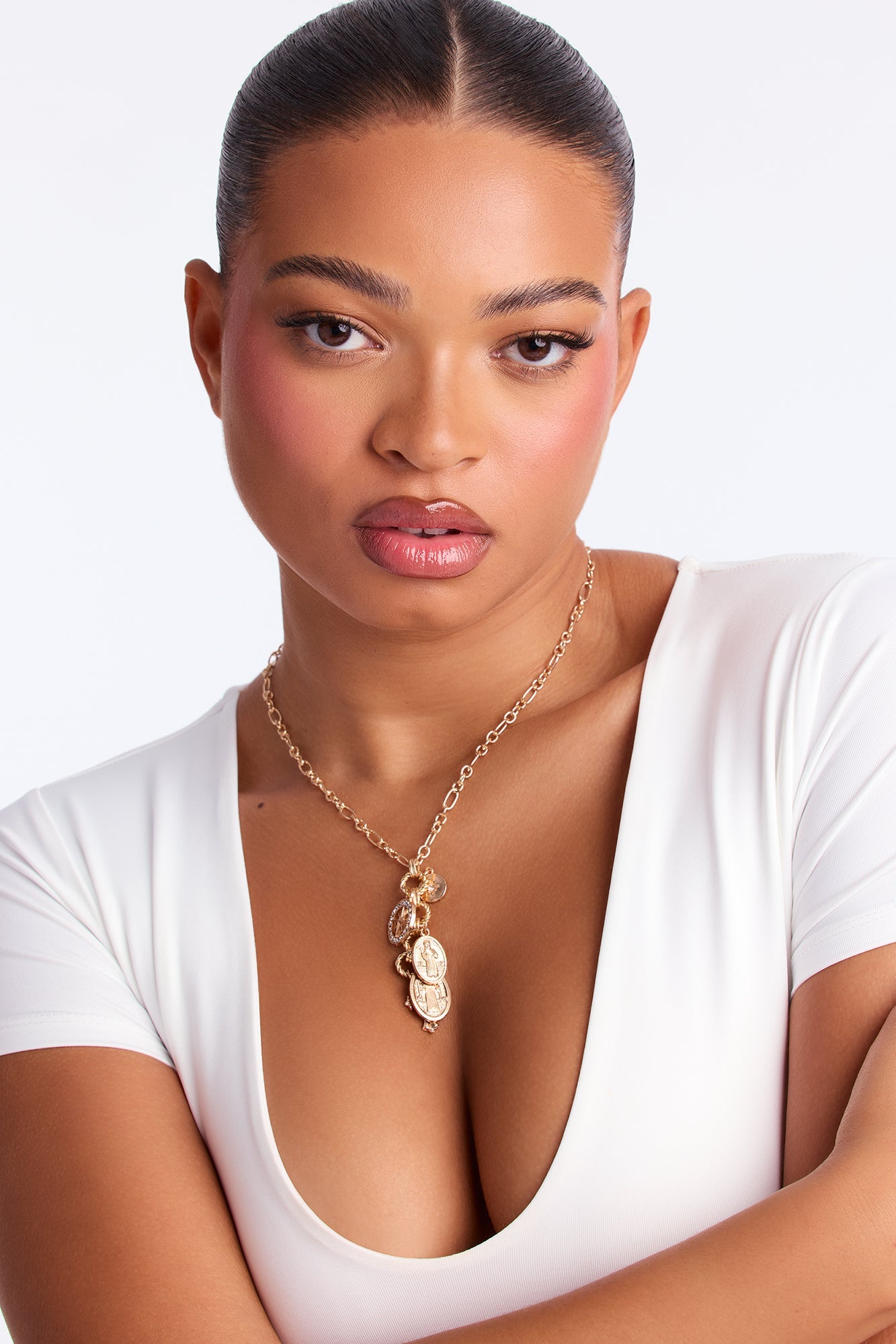 Anchor Of Grace Lariat Necklace - Gold