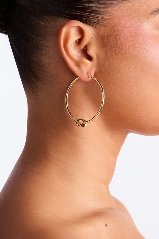 Knot Your Problem Hoop Earring - Gold