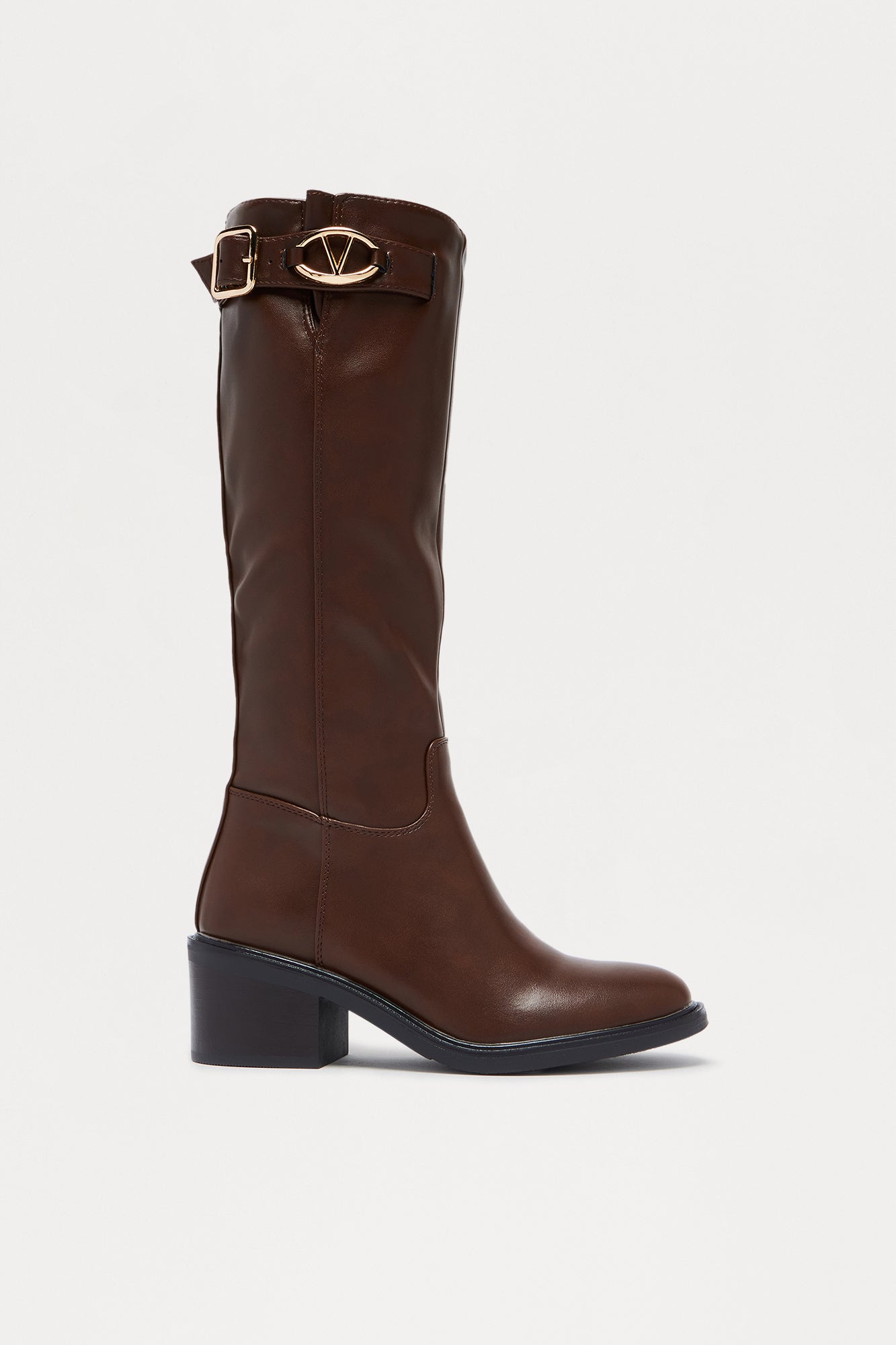 Trooper Hardware Faux Leather Boots - Brown