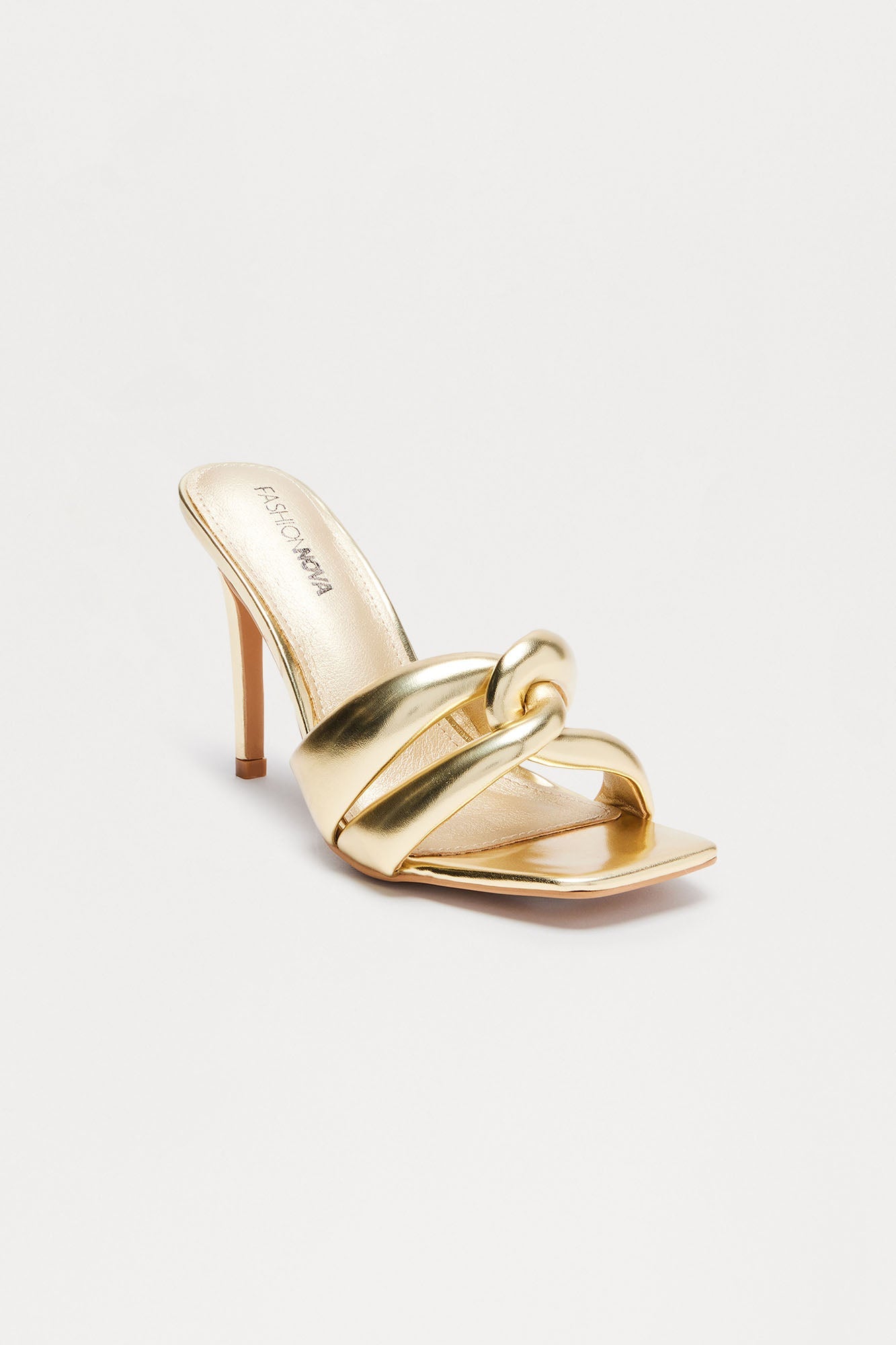 Jordan Knot Stiletto Heels - Gold