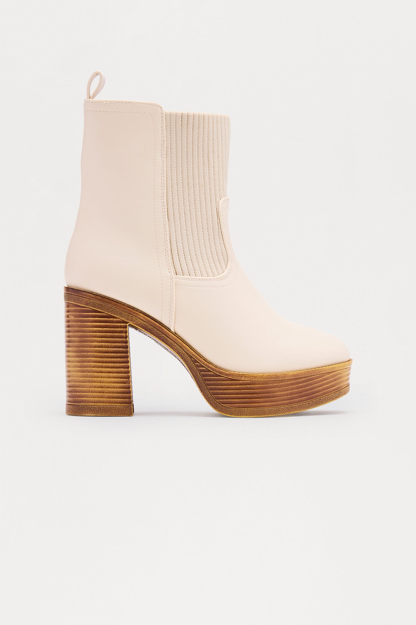 Bradford Platform Ankle Booties - Ivory