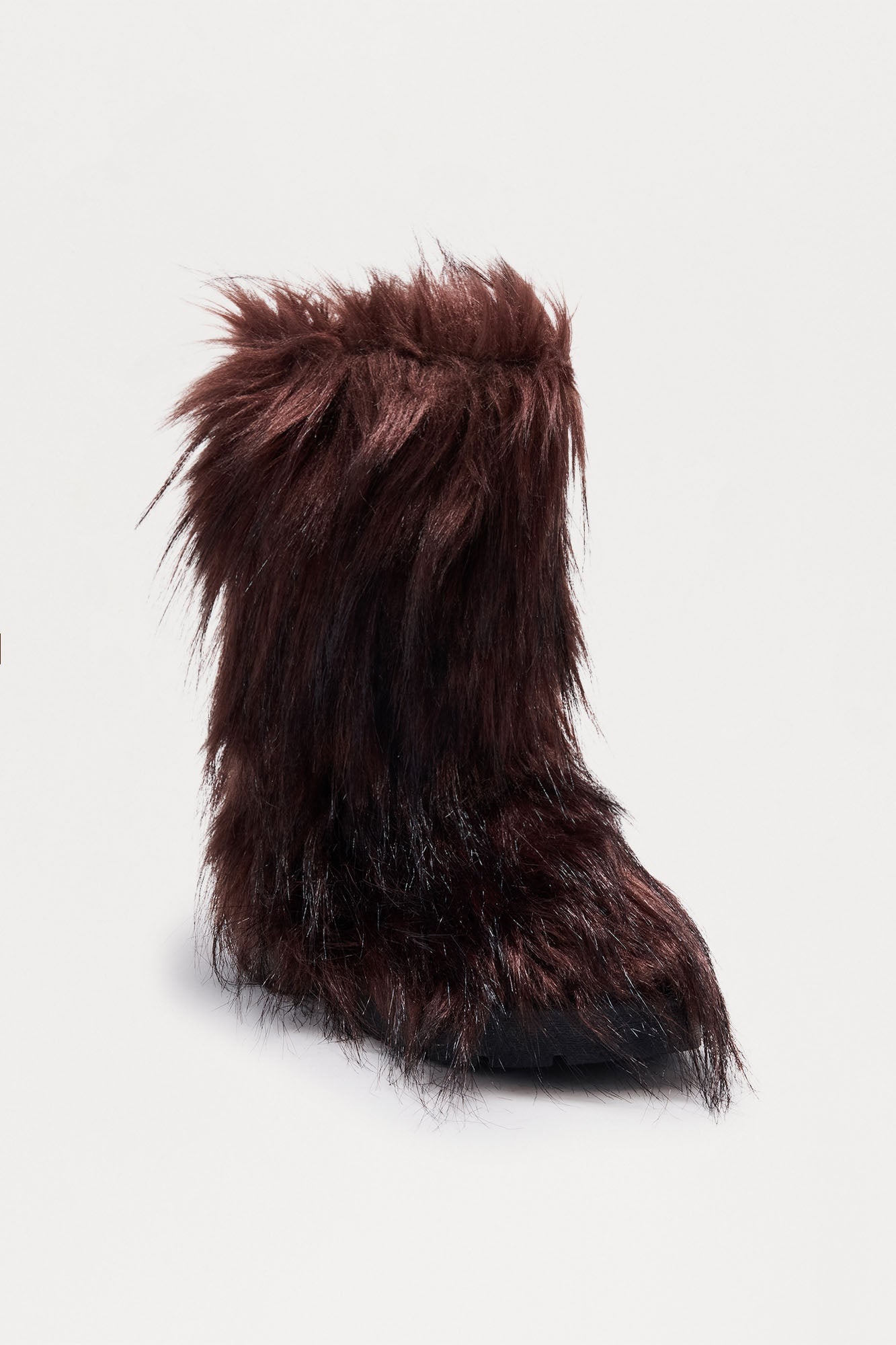 Fozzie Faux Fur Booties - Brown