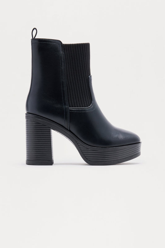 Bradford Platform Ankle Booties - Black