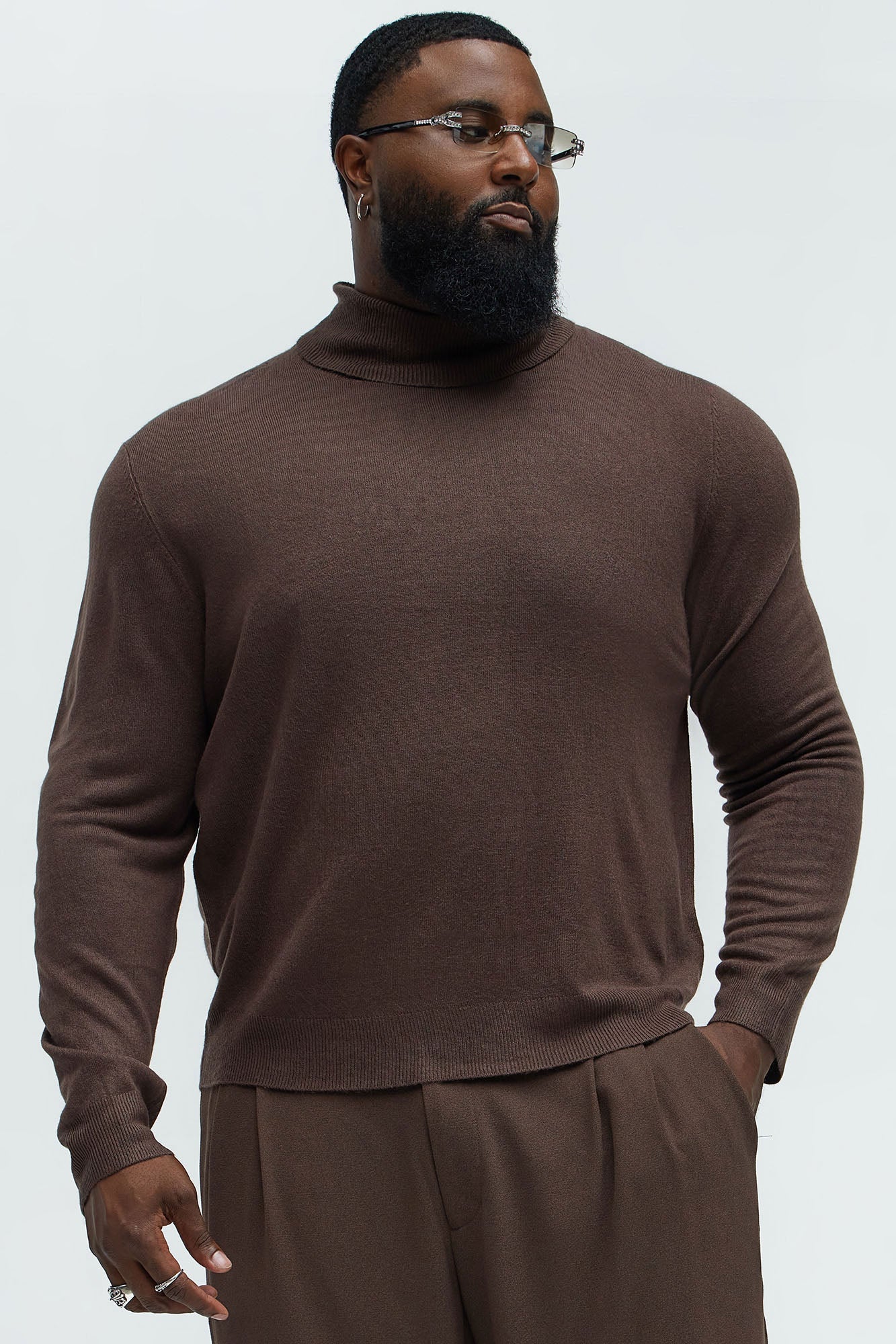 DeAngelo Turtleneck Sweater - Chocolate