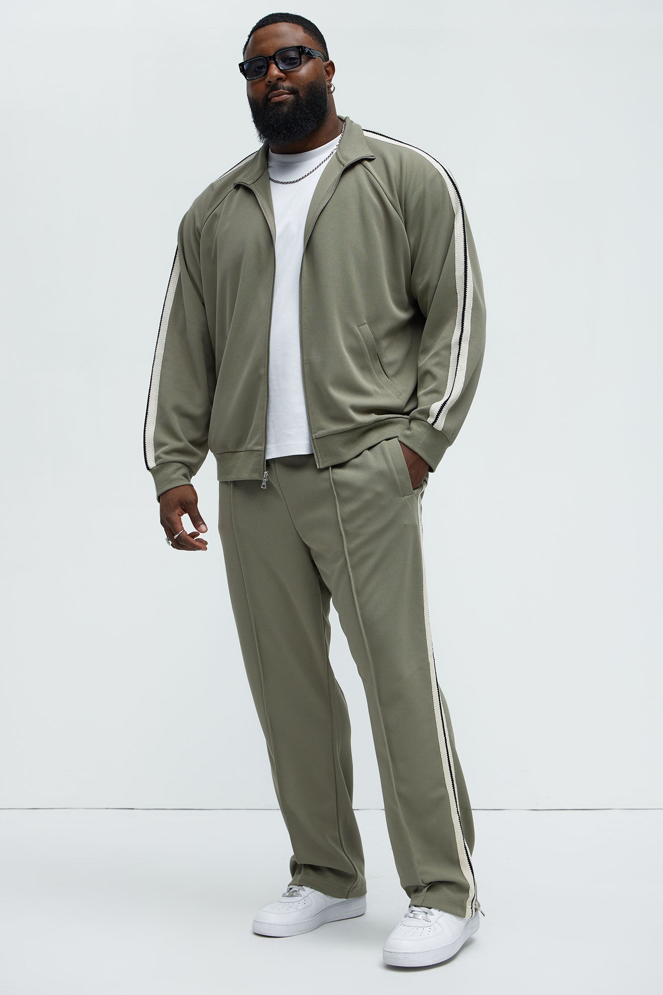 Dennis Classic Knit Track Pants - Olive