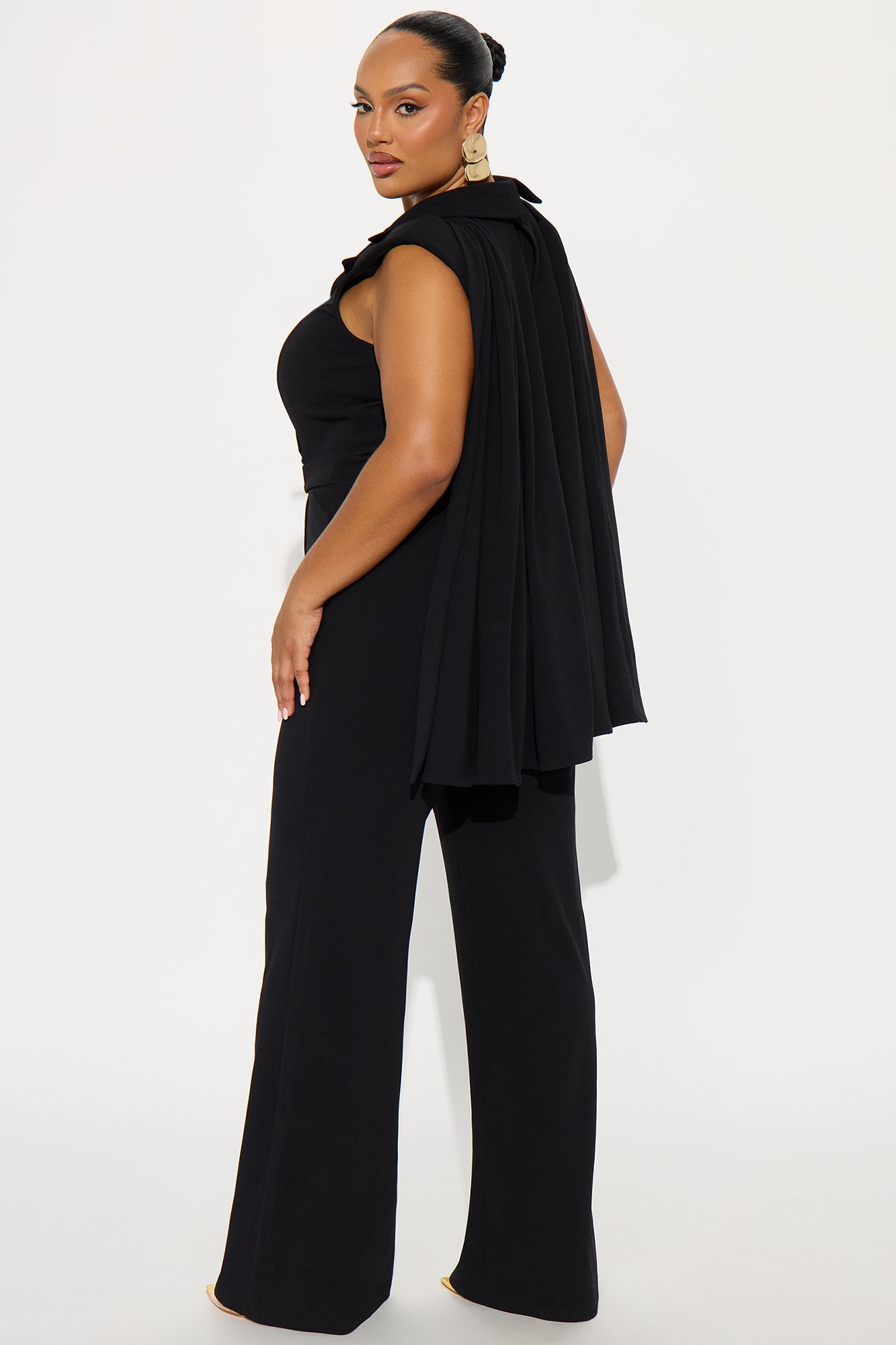High Standards Draped Jumpsuit - Black
