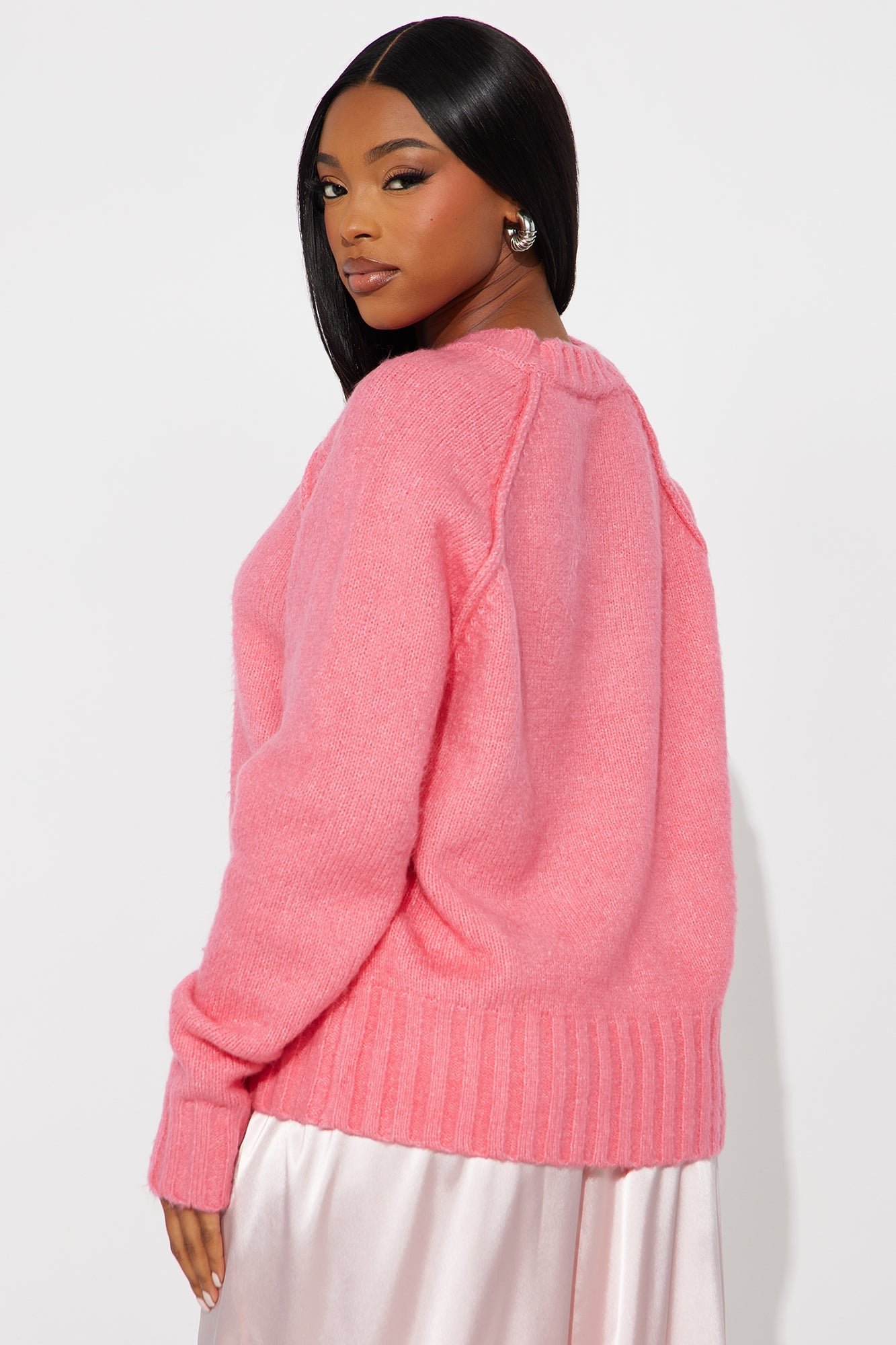 It's Cold Outside Oversized Sweater - Pink