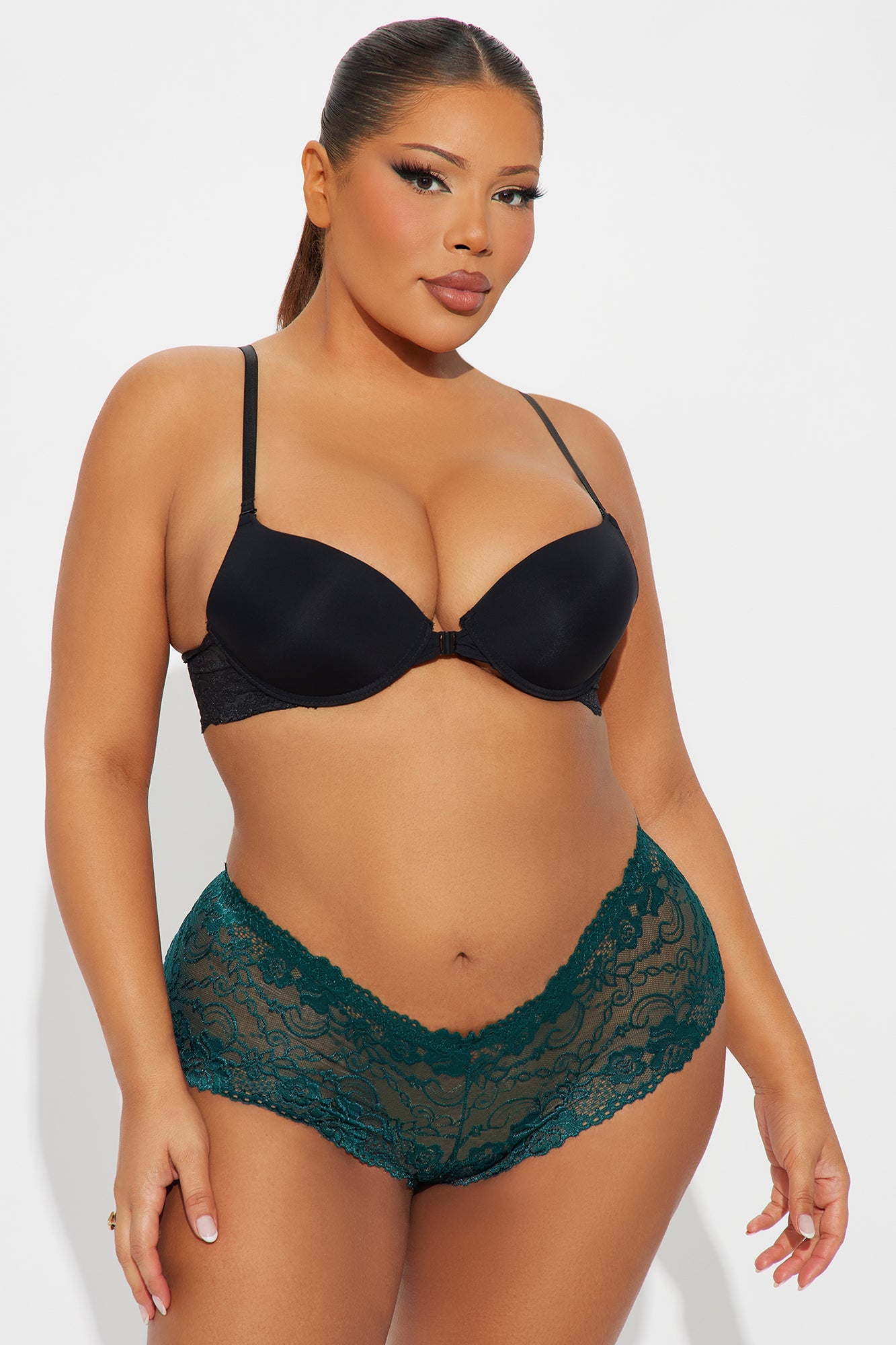 Can't Forget You Lace Cheeky Panty - Green