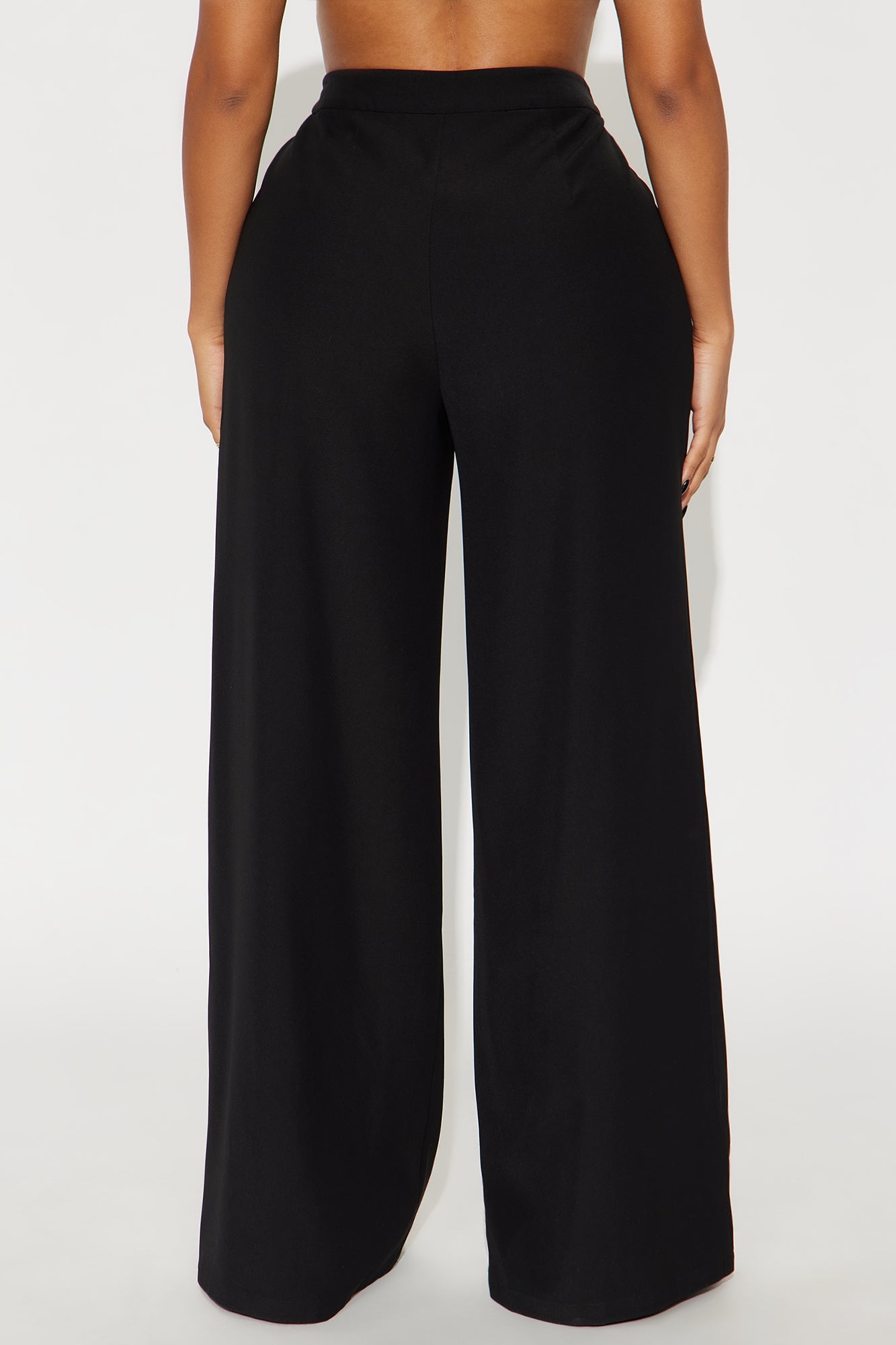 Aleah High Rise Twill Rigid Trouser Pant 33 - Black