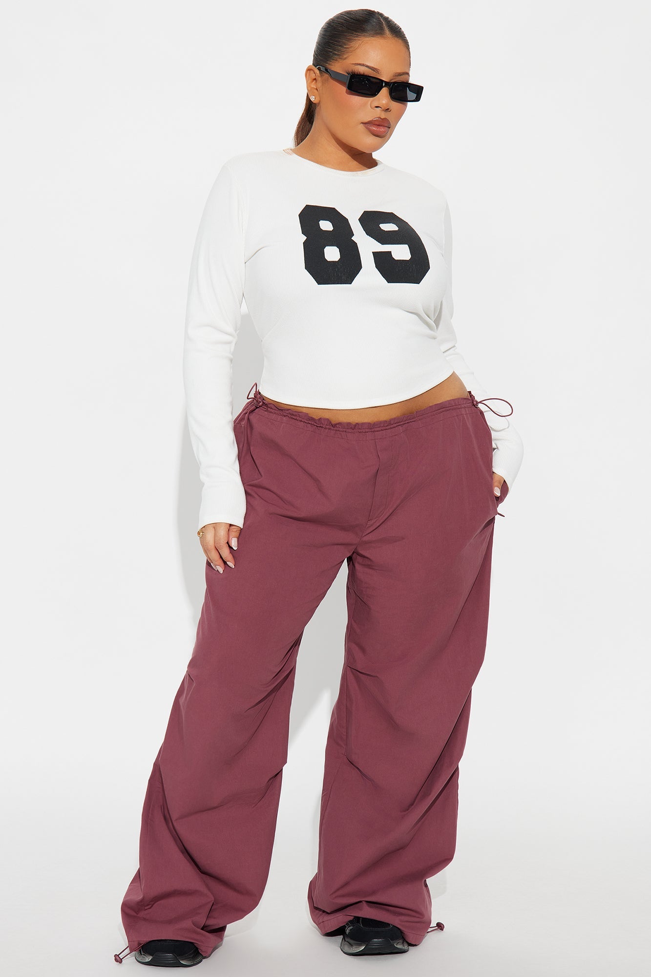 Street Smart Parachute Jogger - Wine