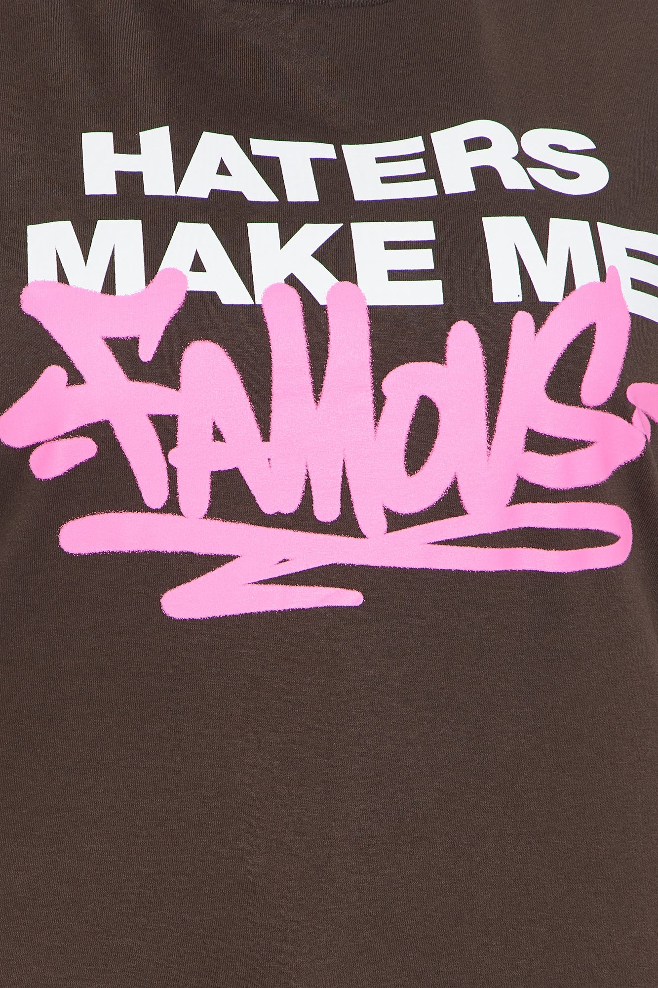 Haters Make Me Famous Tee - Brown