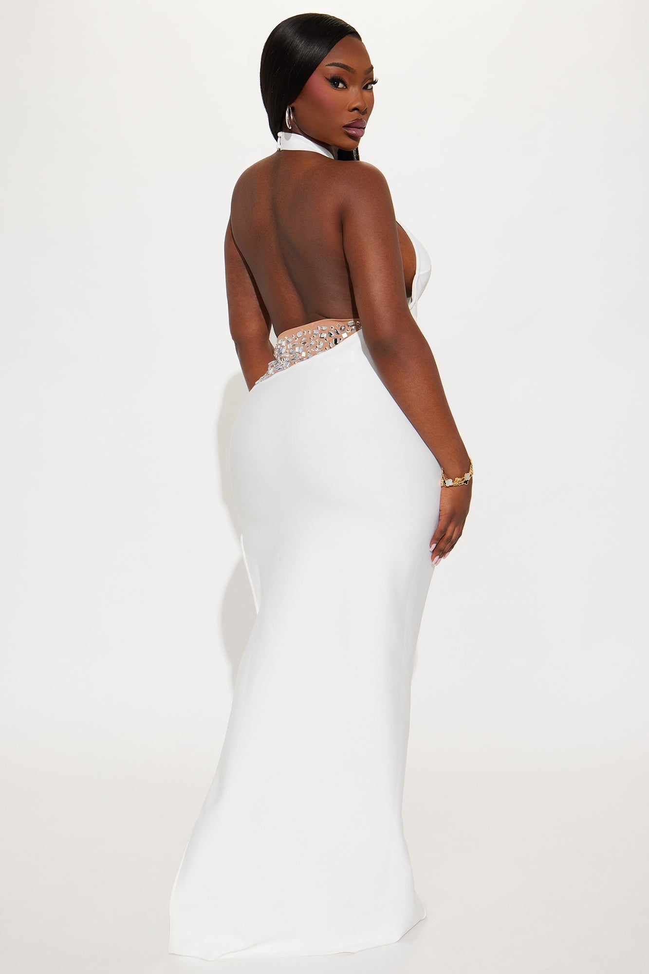 Be Good Backless Bandage Maxi Dress - White