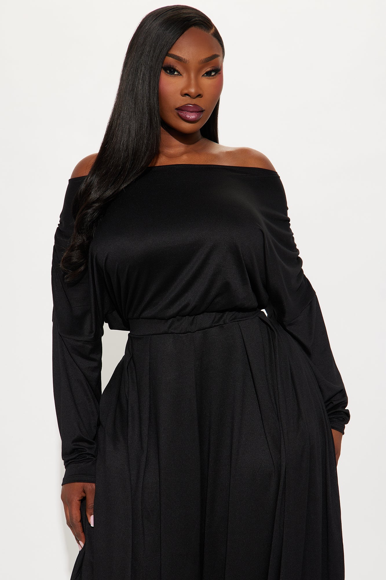 Jessie Balloon Leg Off Shoulder Jumpsuit - Black