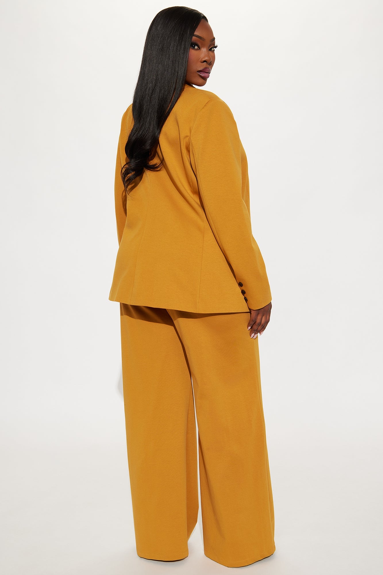 Juliana Ponte Blazer Pant Set - Camel