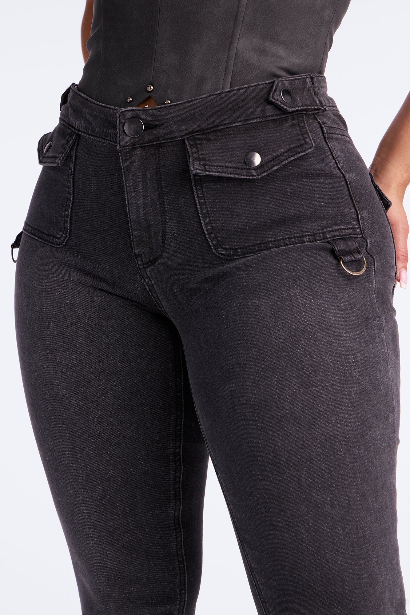 Bonus Points Bootcut Jeans - Black Wash