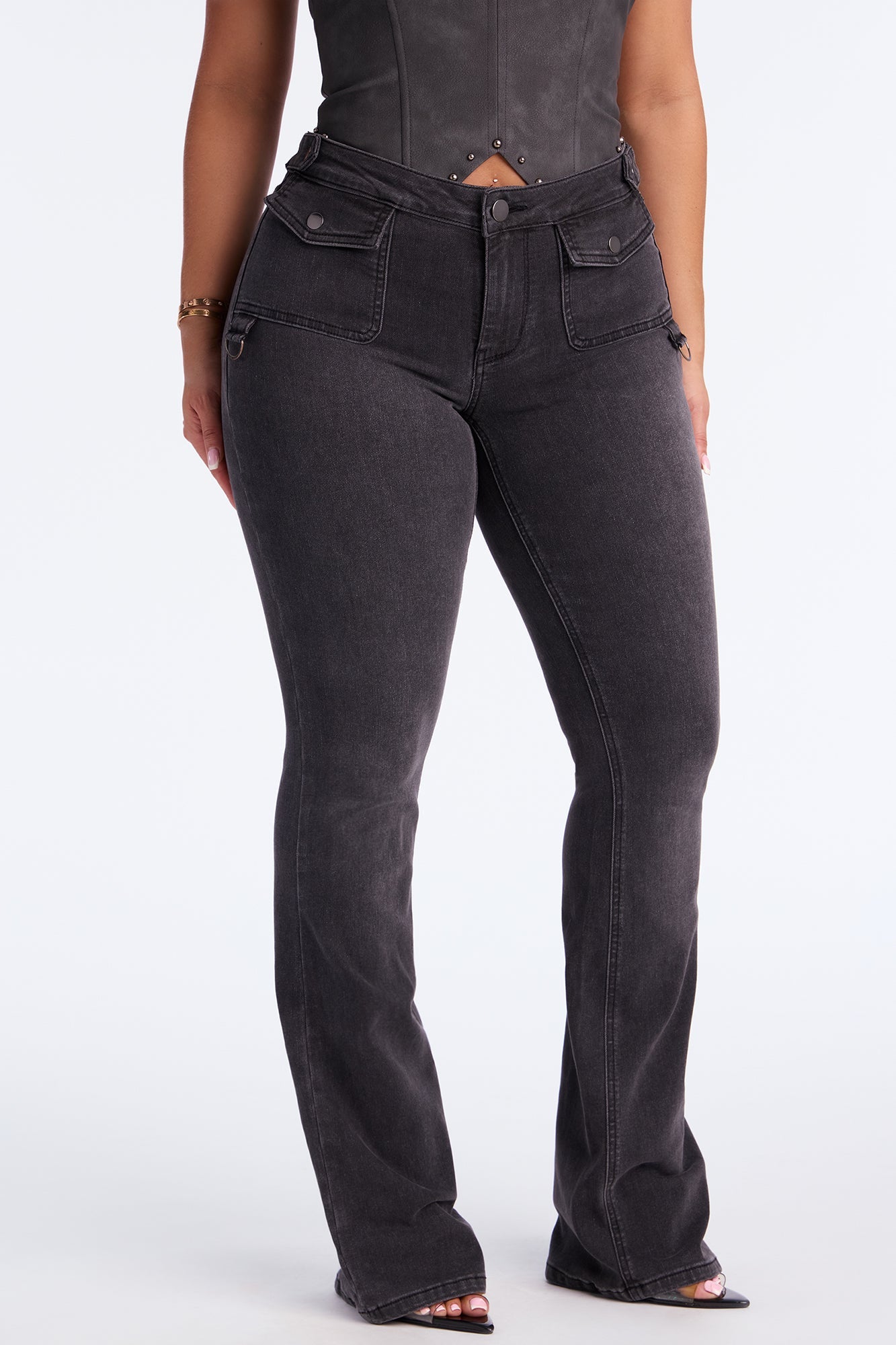 Bonus Points Bootcut Jeans - Black Wash
