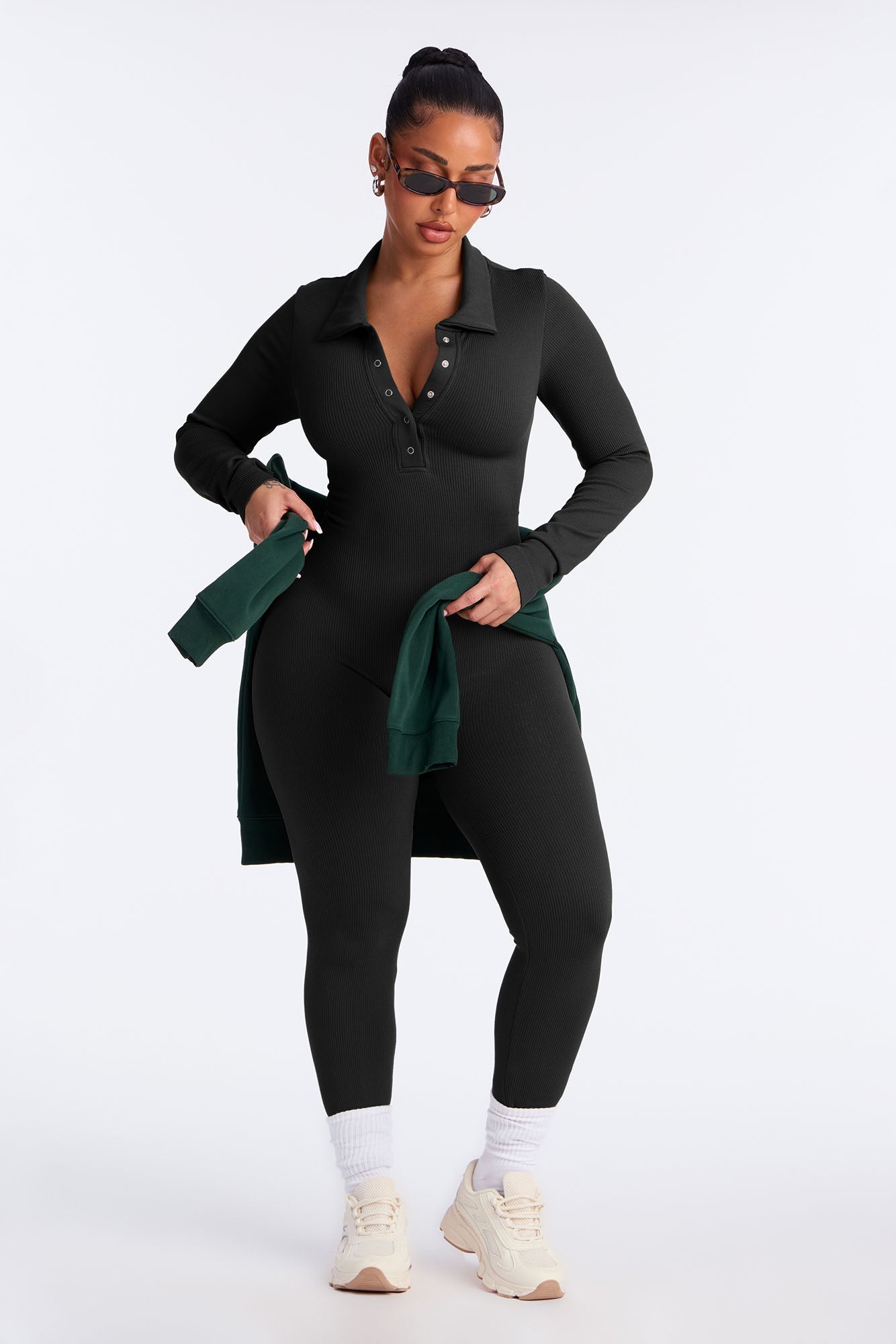 Back To It Seamless Jumpsuit - Black