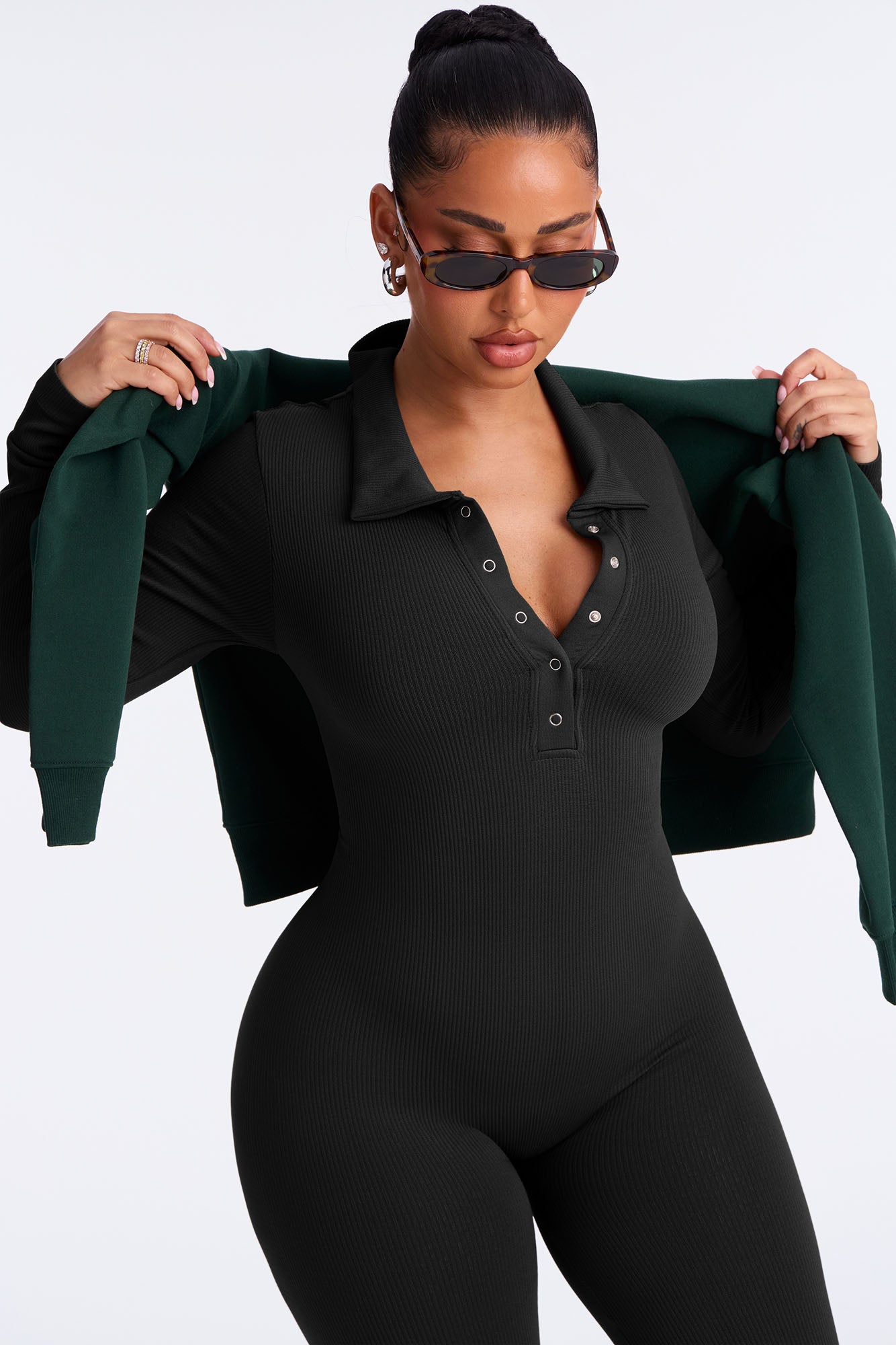 Back To It Seamless Jumpsuit - Black