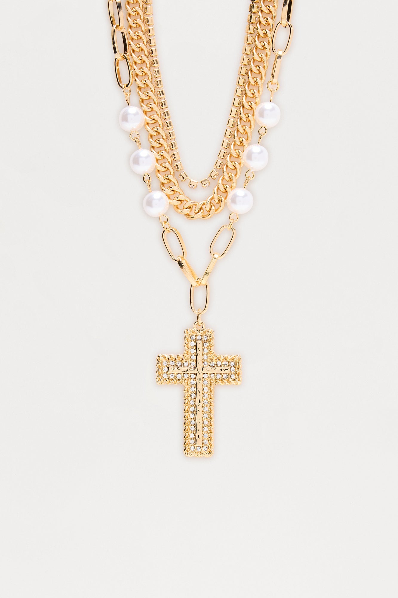 Pure Faith Layered Necklace - Gold