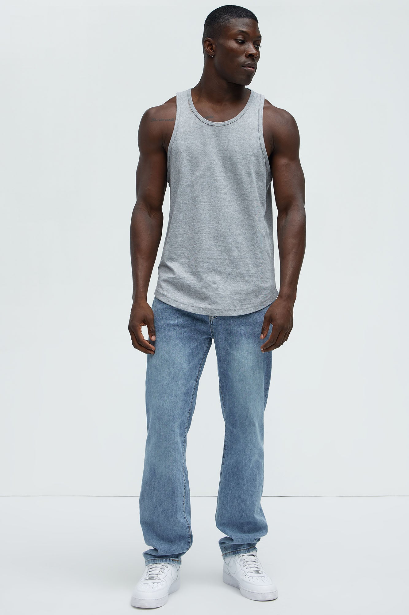 Mike Straight Taper Jeans - Bleach Blue Wash