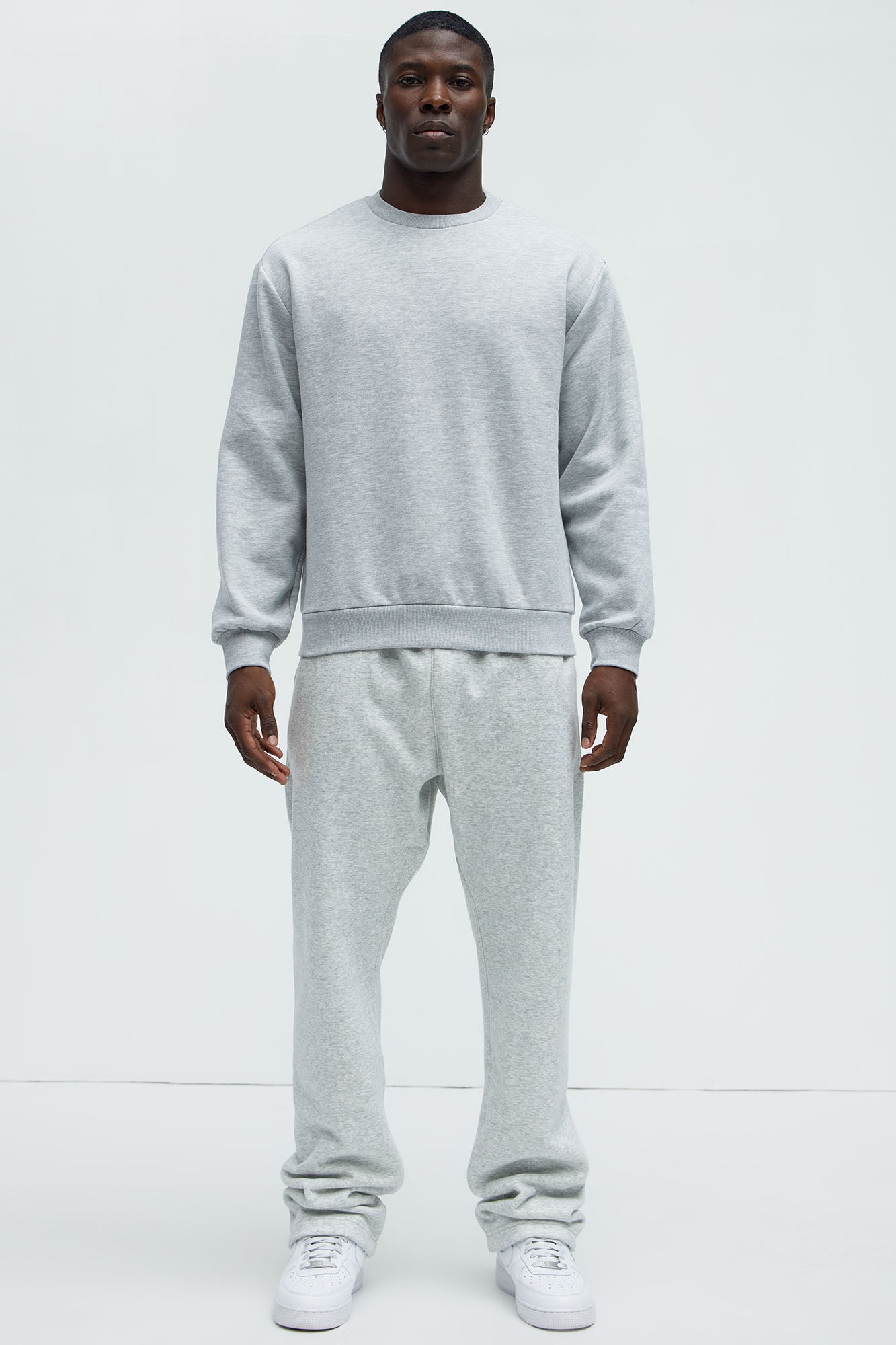 Tyson Heavyweight Straight Sweatpants - Heather Grey