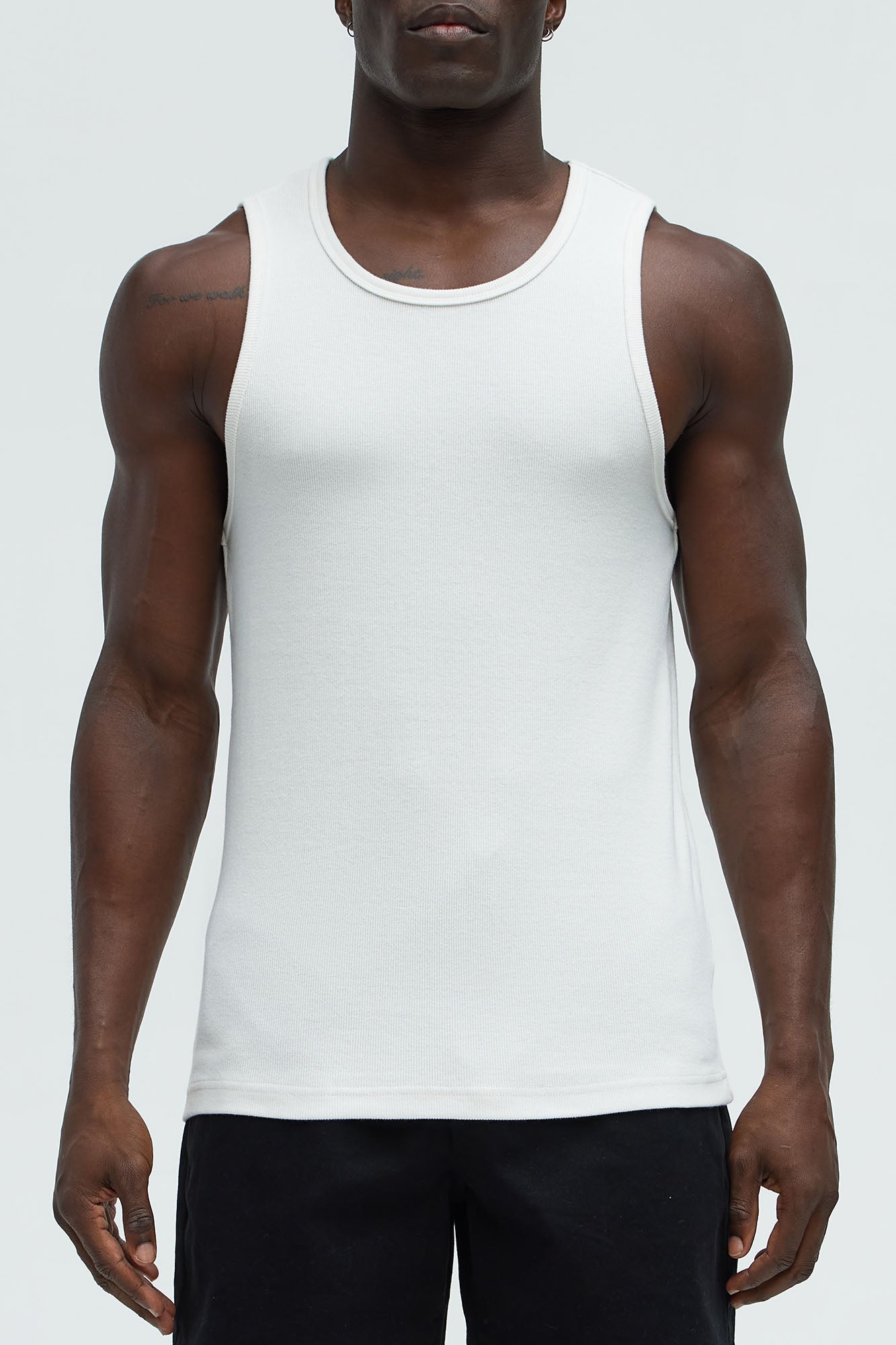 Classic Ribbed Tank Top - White