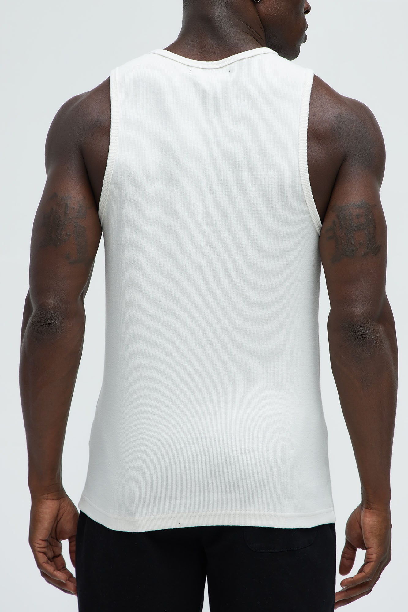 Classic Ribbed Tank Top - White