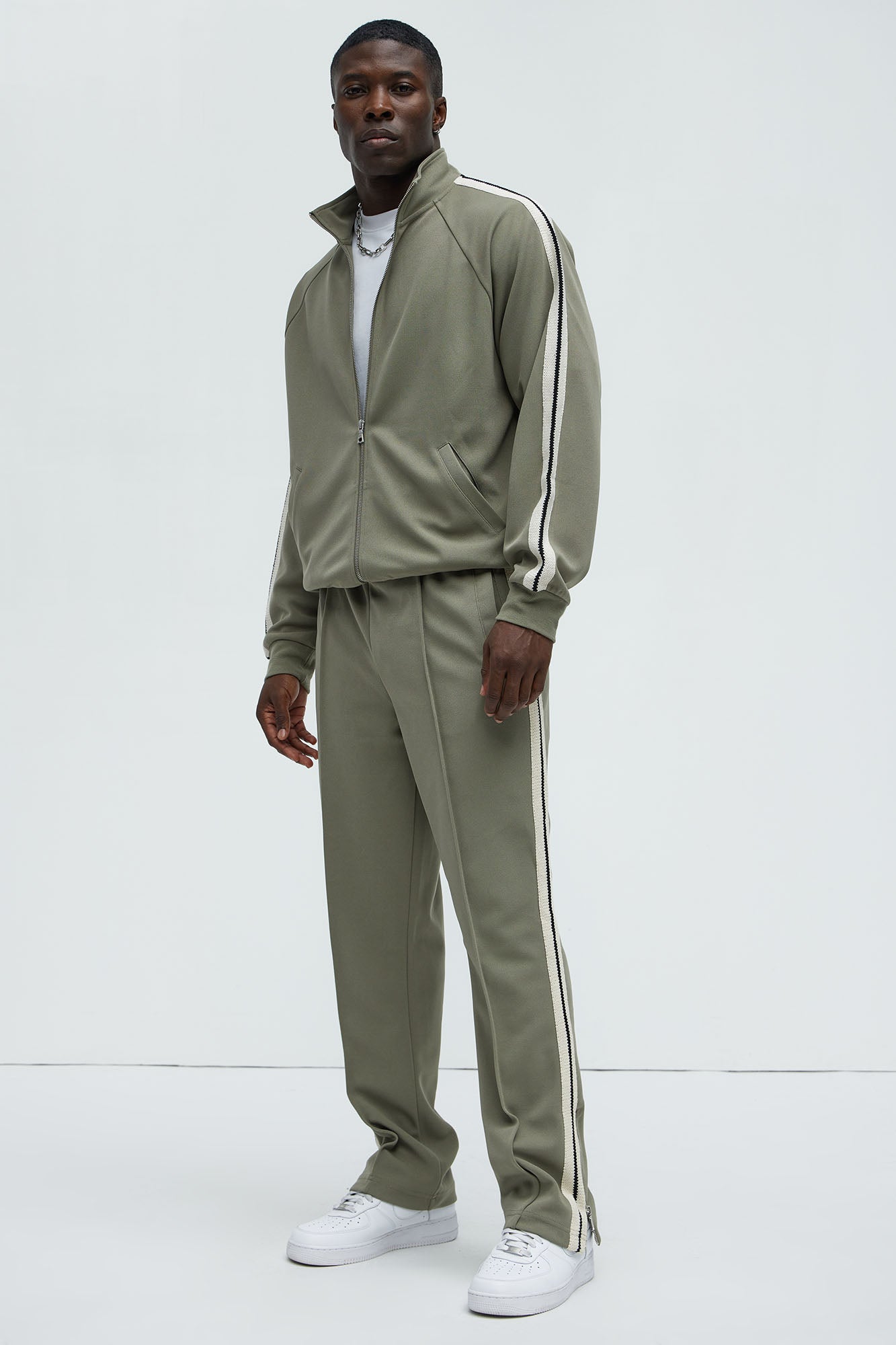 Dennis Classic Knit Track Pants - Olive