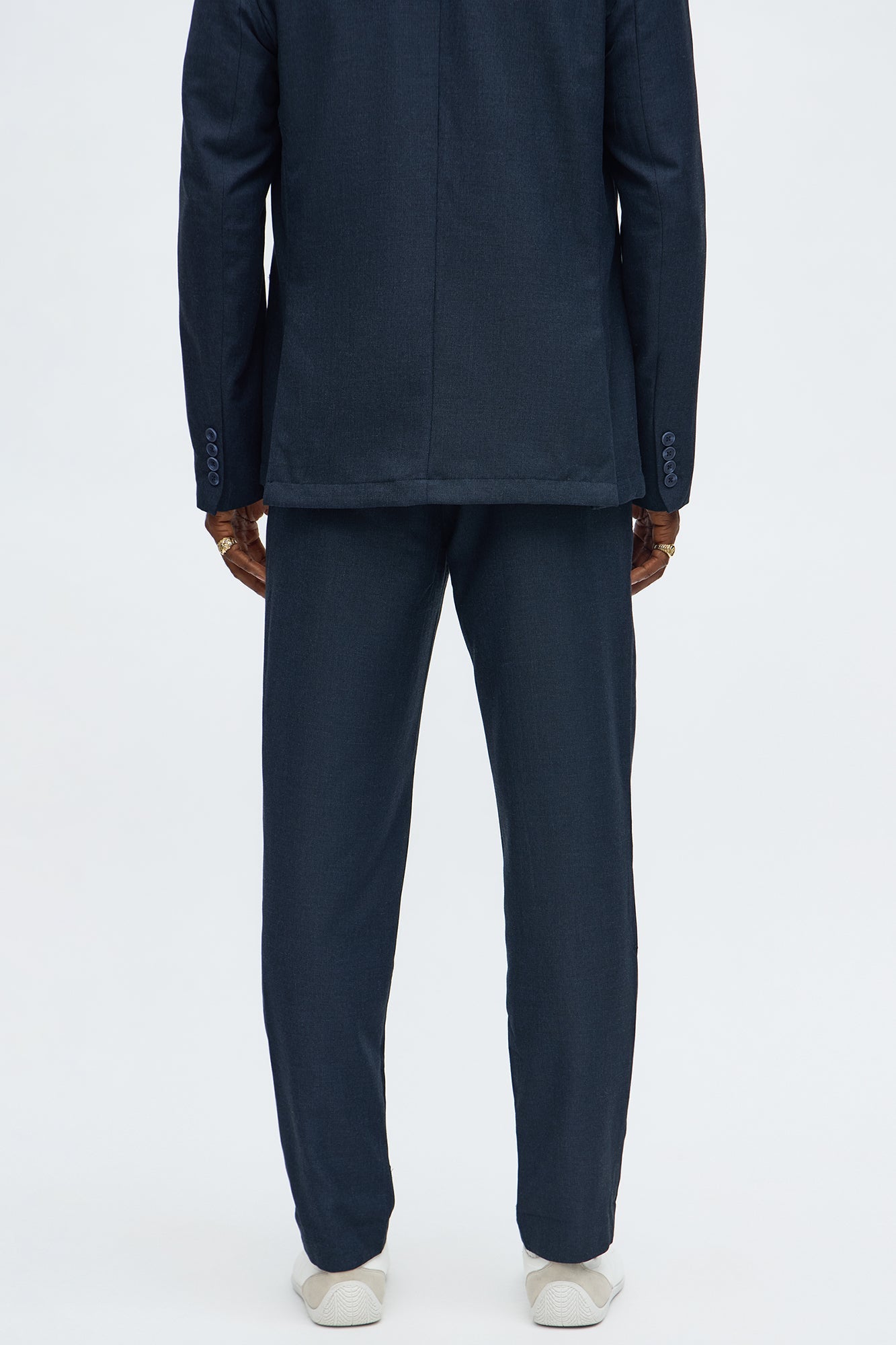 Slim Modern Stretch-Waist Everyday Trouser - Navy