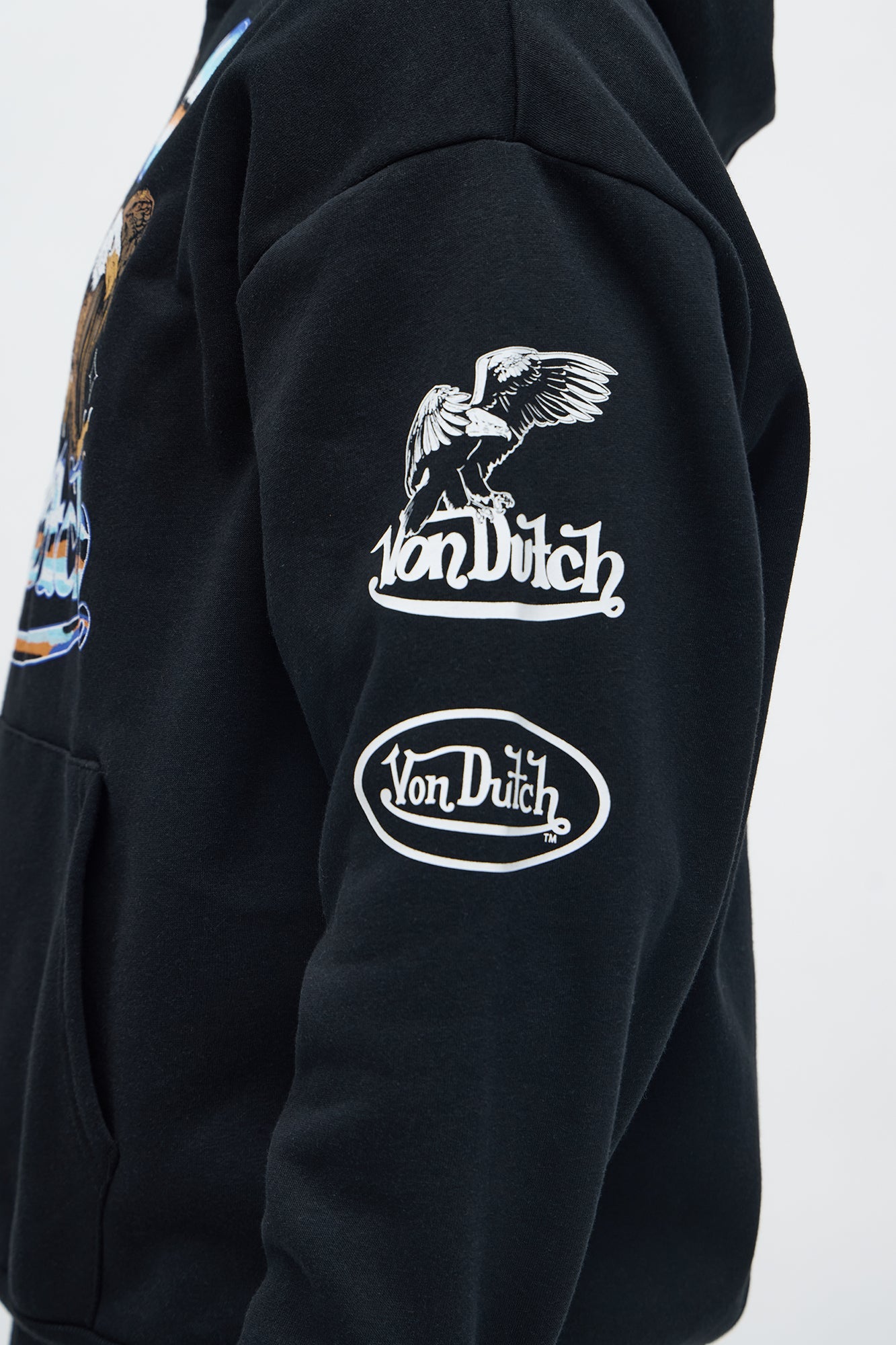 Von Dutch Live To Ride Oversized Hoodie - Black
