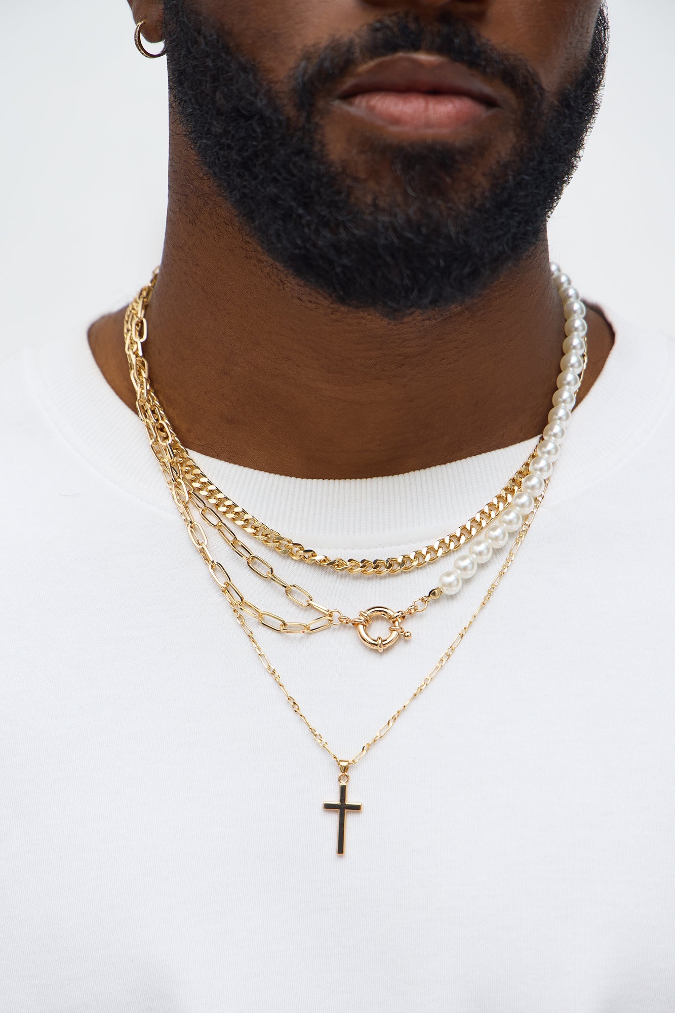 Dynamic Pendant Necklace Set - Gold