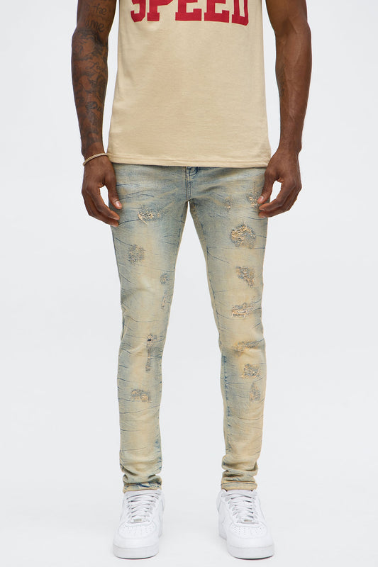 Skinny Say Nothing Distressed Jean - Light Wash