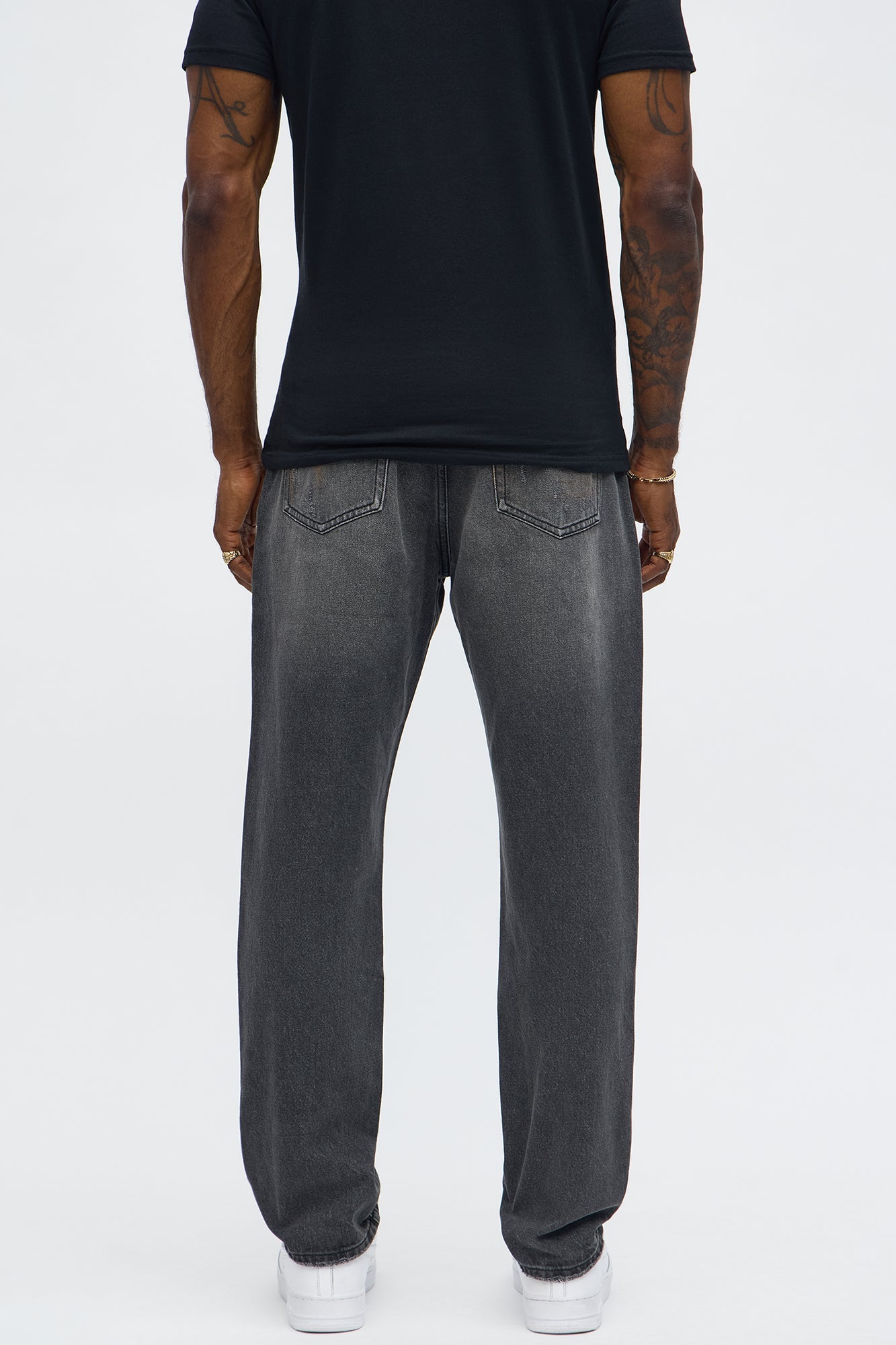 Slim Paint Splat On The Low Ripped Jeans - Black Wash