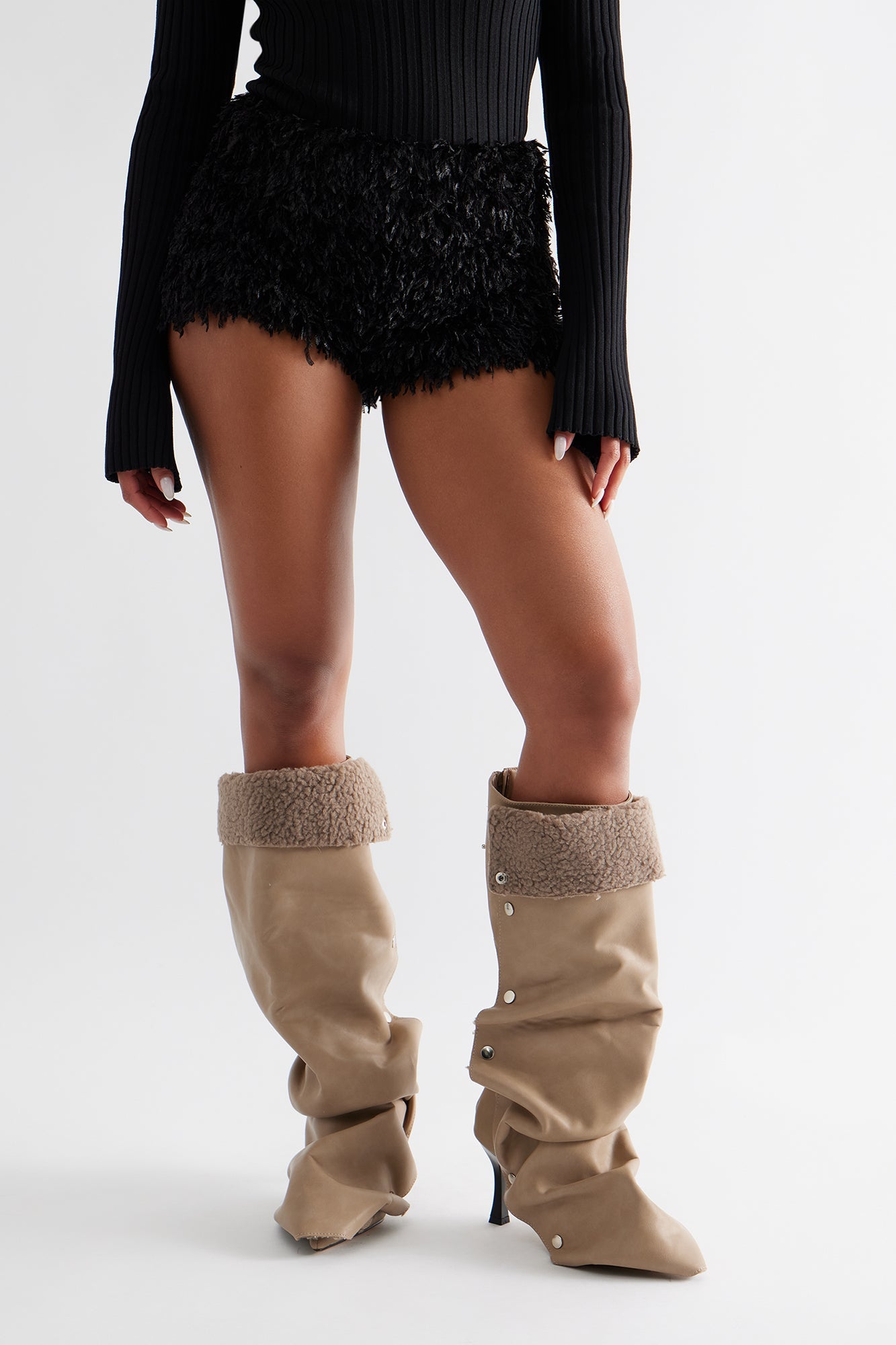 Slade Sherpa Overlay Boots - Grey
