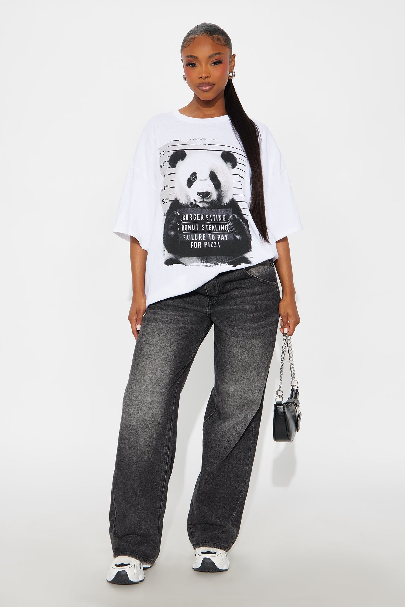 Panda Mug Shot Tee - White