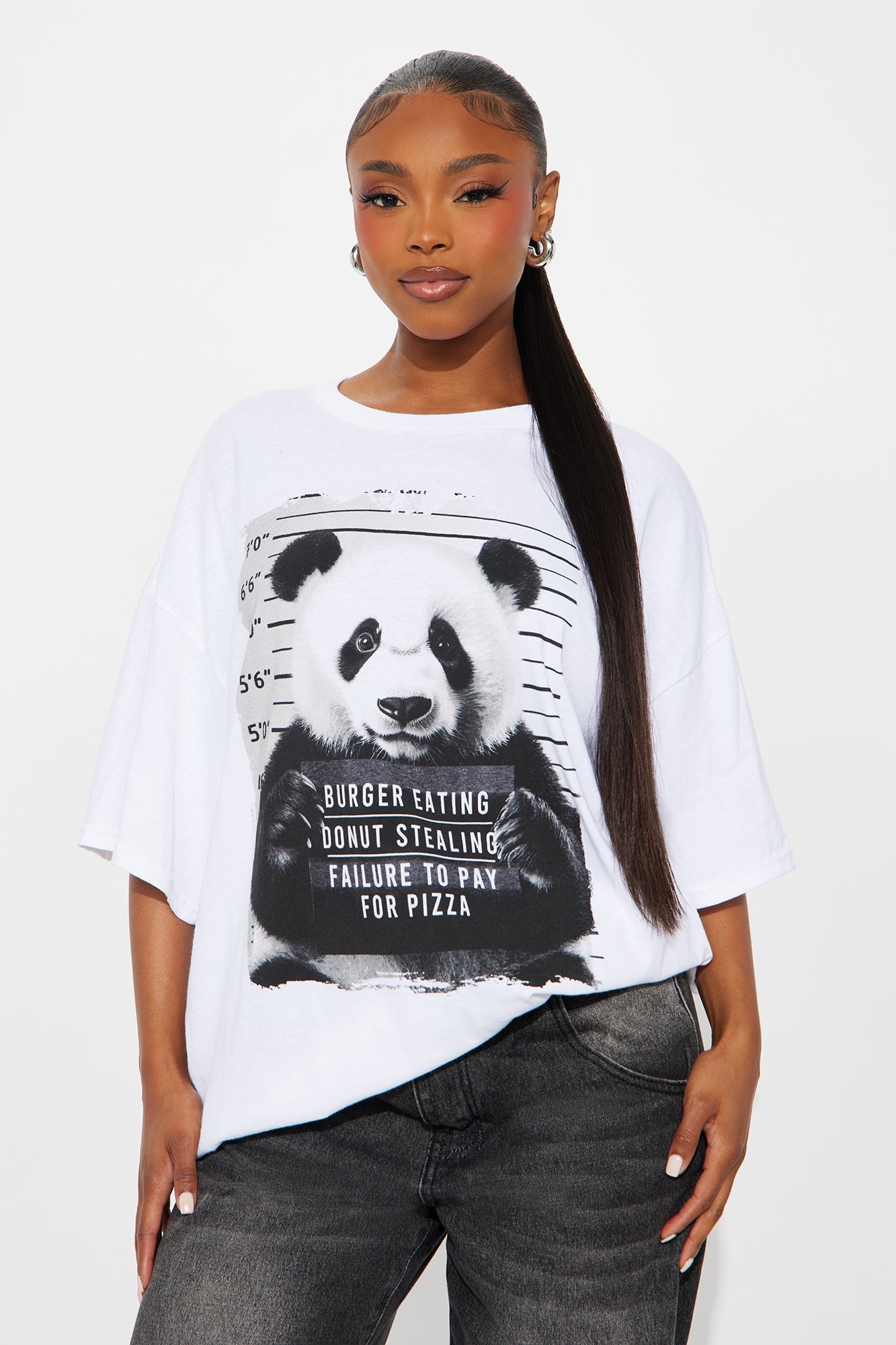 Panda Mug Shot Tee - White