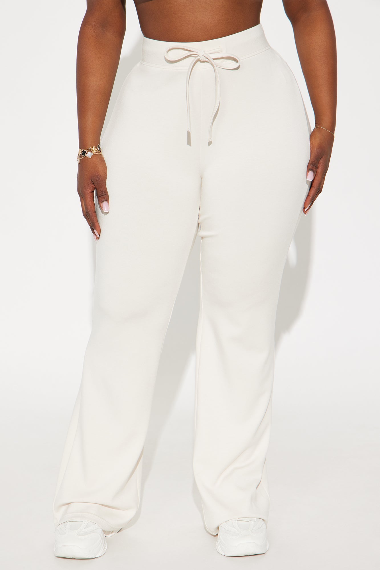 Sabrina Ultra Soft Flare Sweatpant - Cream