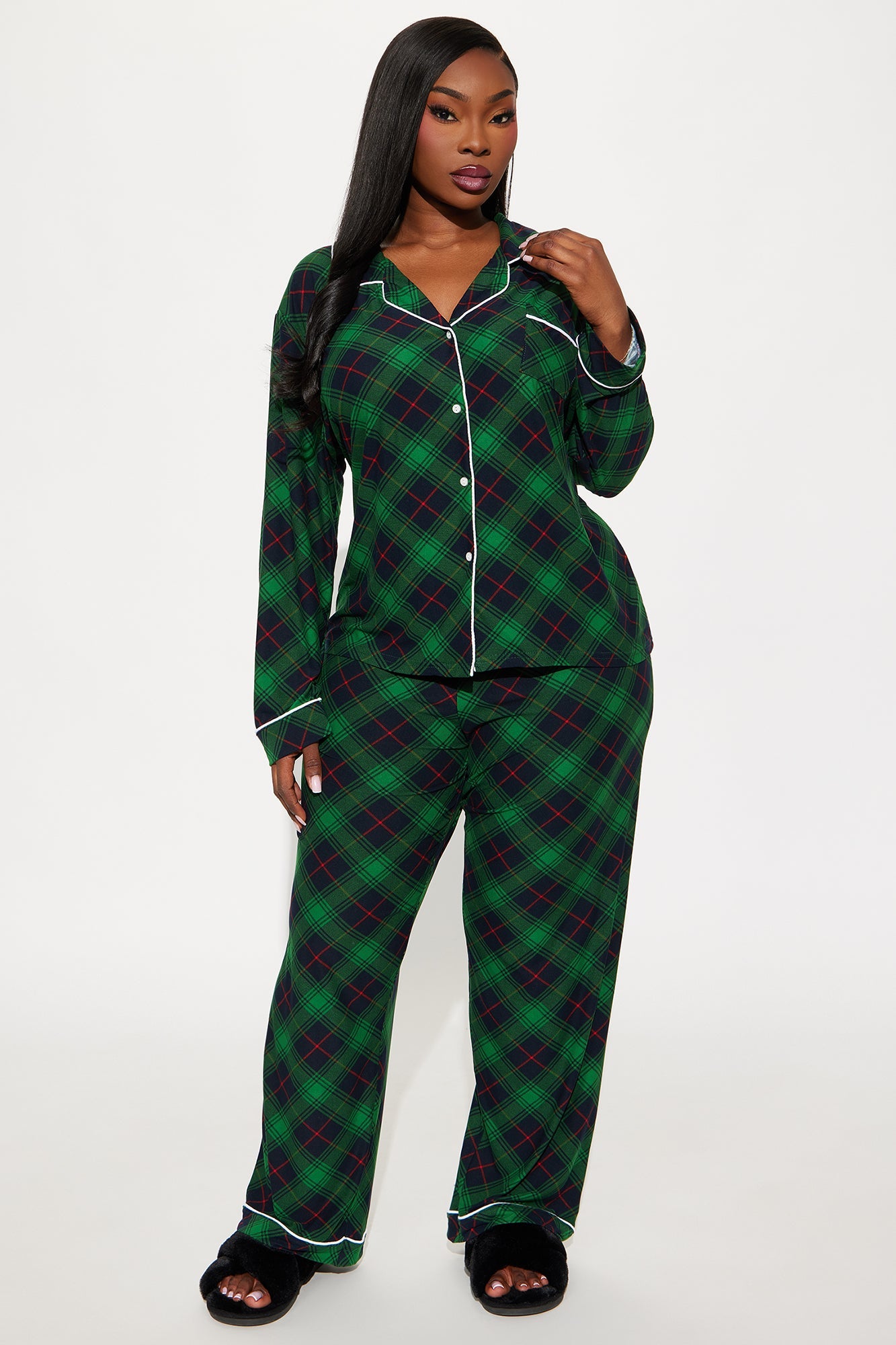 Winter Mood Long Sleeve PJ Pant Set - Navy/combo