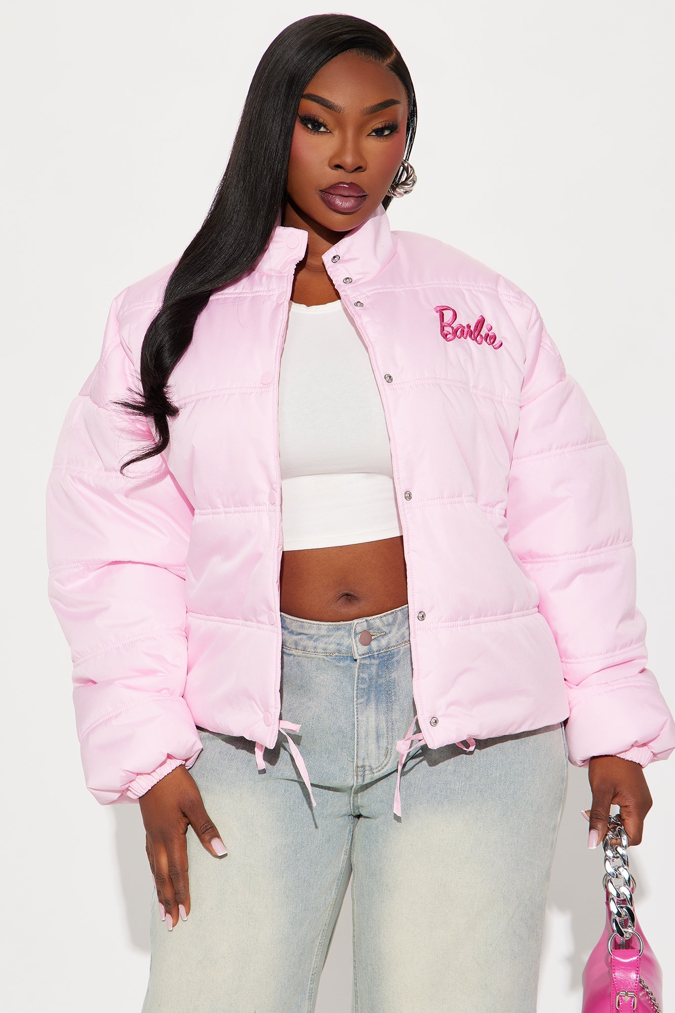 Barbie Puffer Jacket - Light Pink
