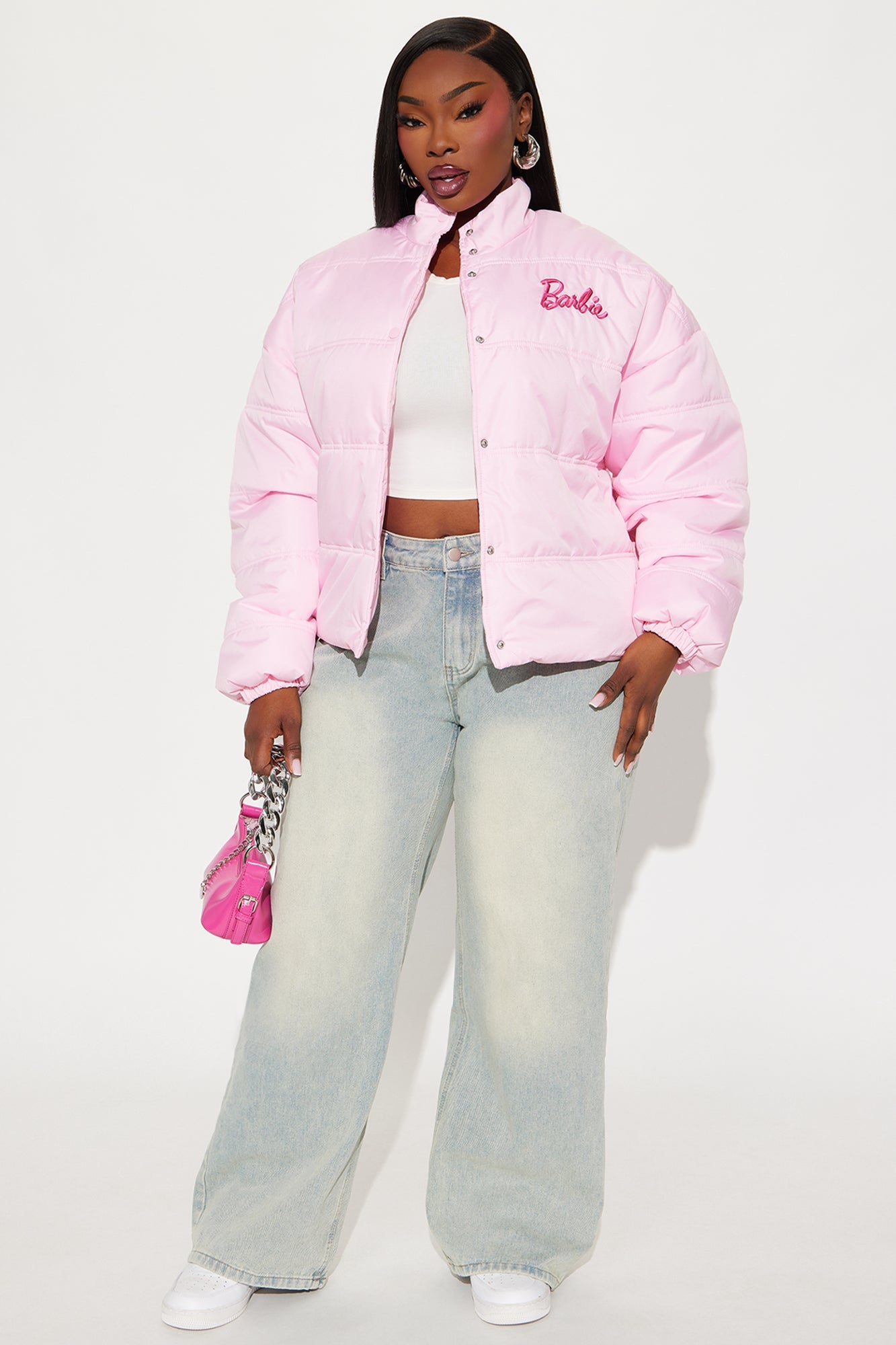 Barbie Puffer Jacket - Light Pink