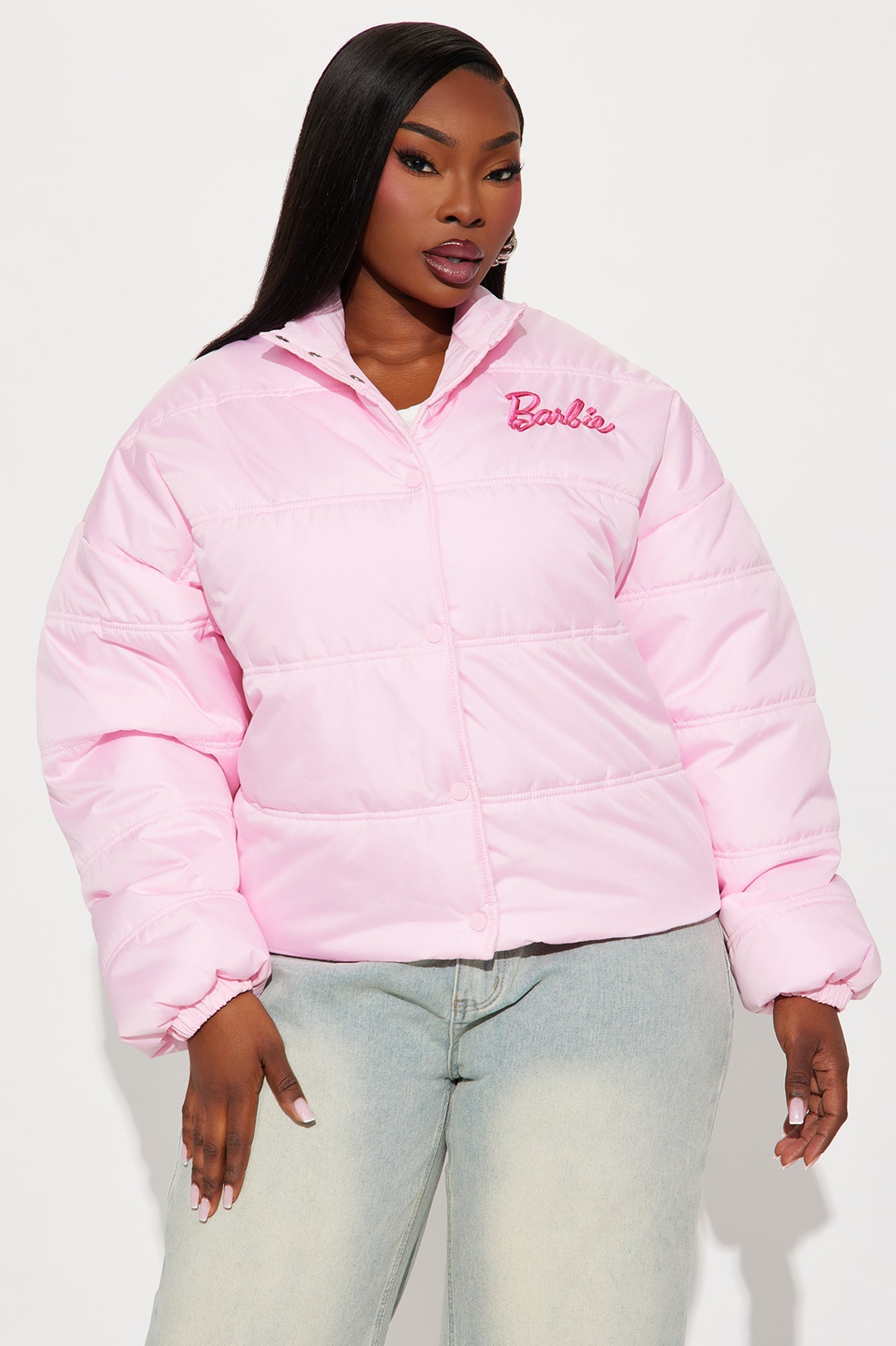 Barbie Puffer Jacket - Light Pink