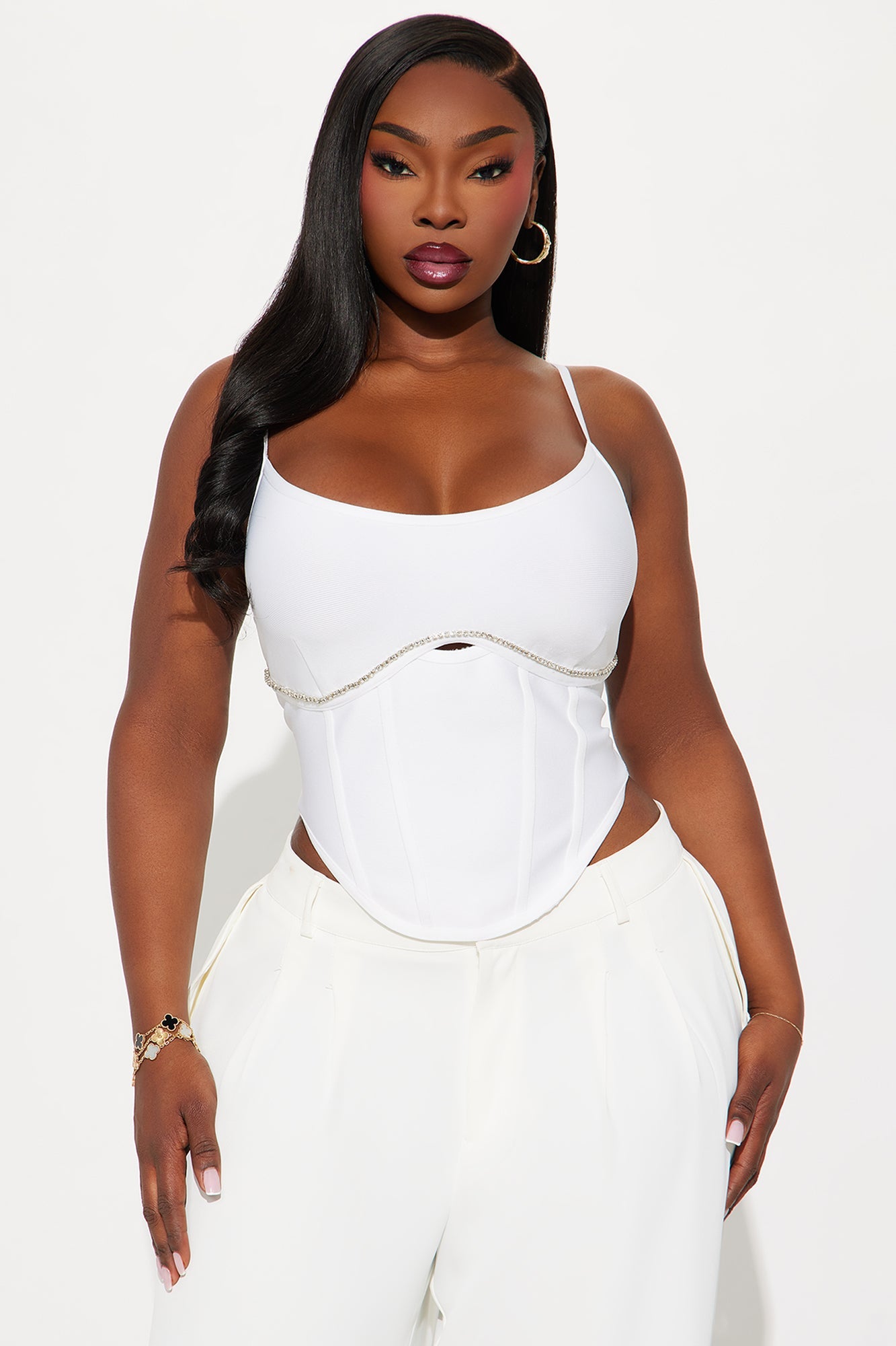 Before The Show Bandage Corset Top - White