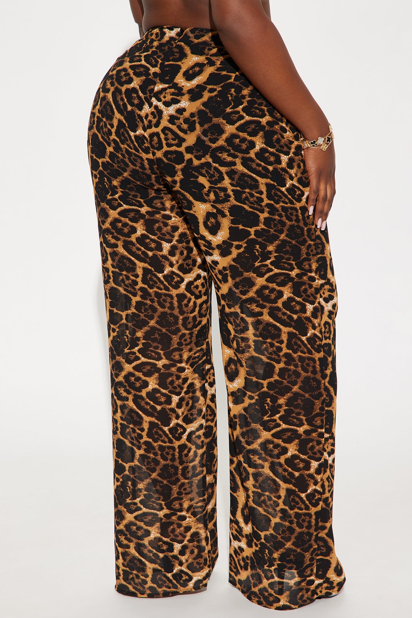 Styled by Emotion Leopard Wide Leg Pant 33″ - Leopard