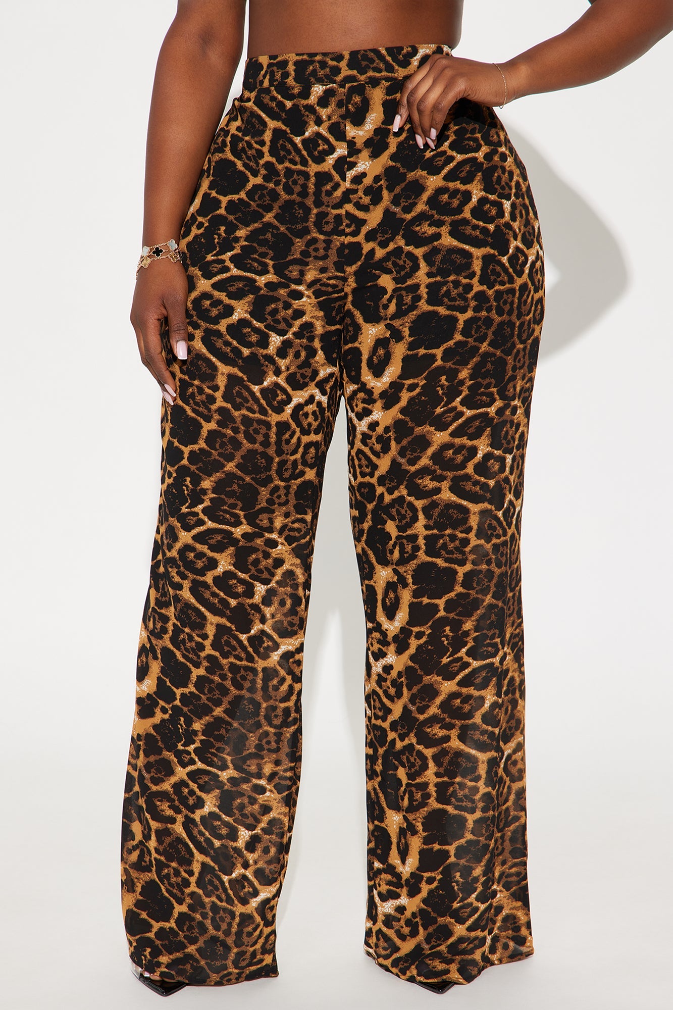 Styled by Emotion Leopard Wide Leg Pant 33″ - Leopard
