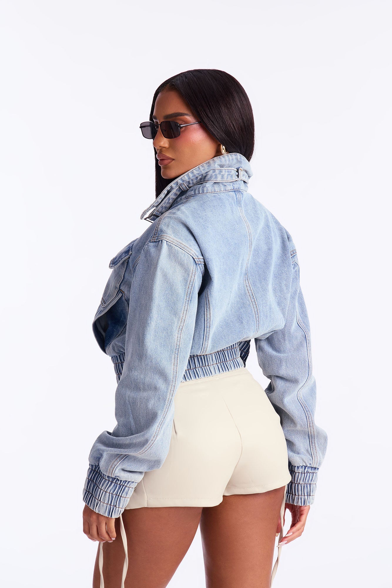 Manon Denim Bomber Jacket - Light Wash