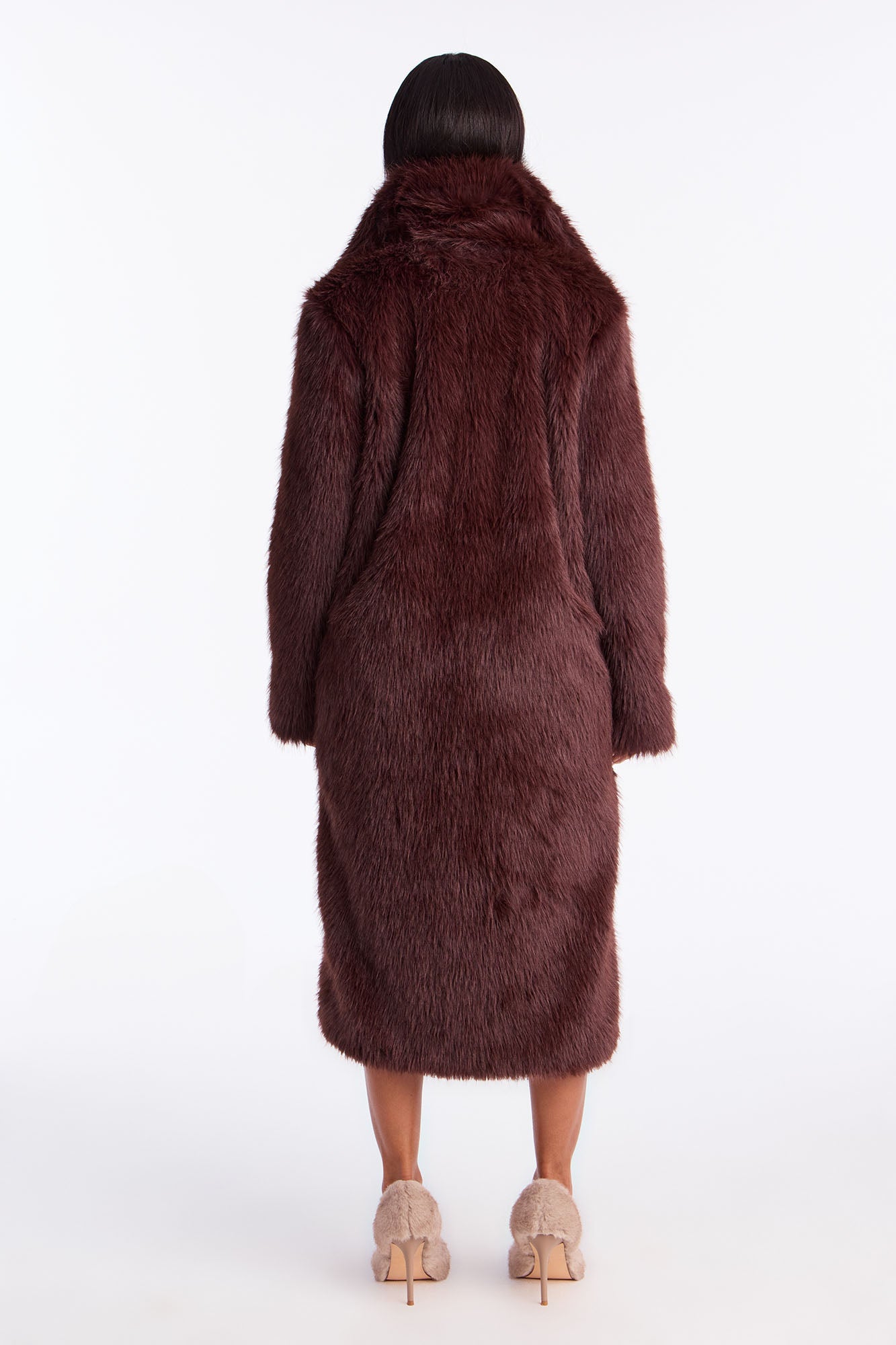 Steal The Show Faux Fur Coat - Brown