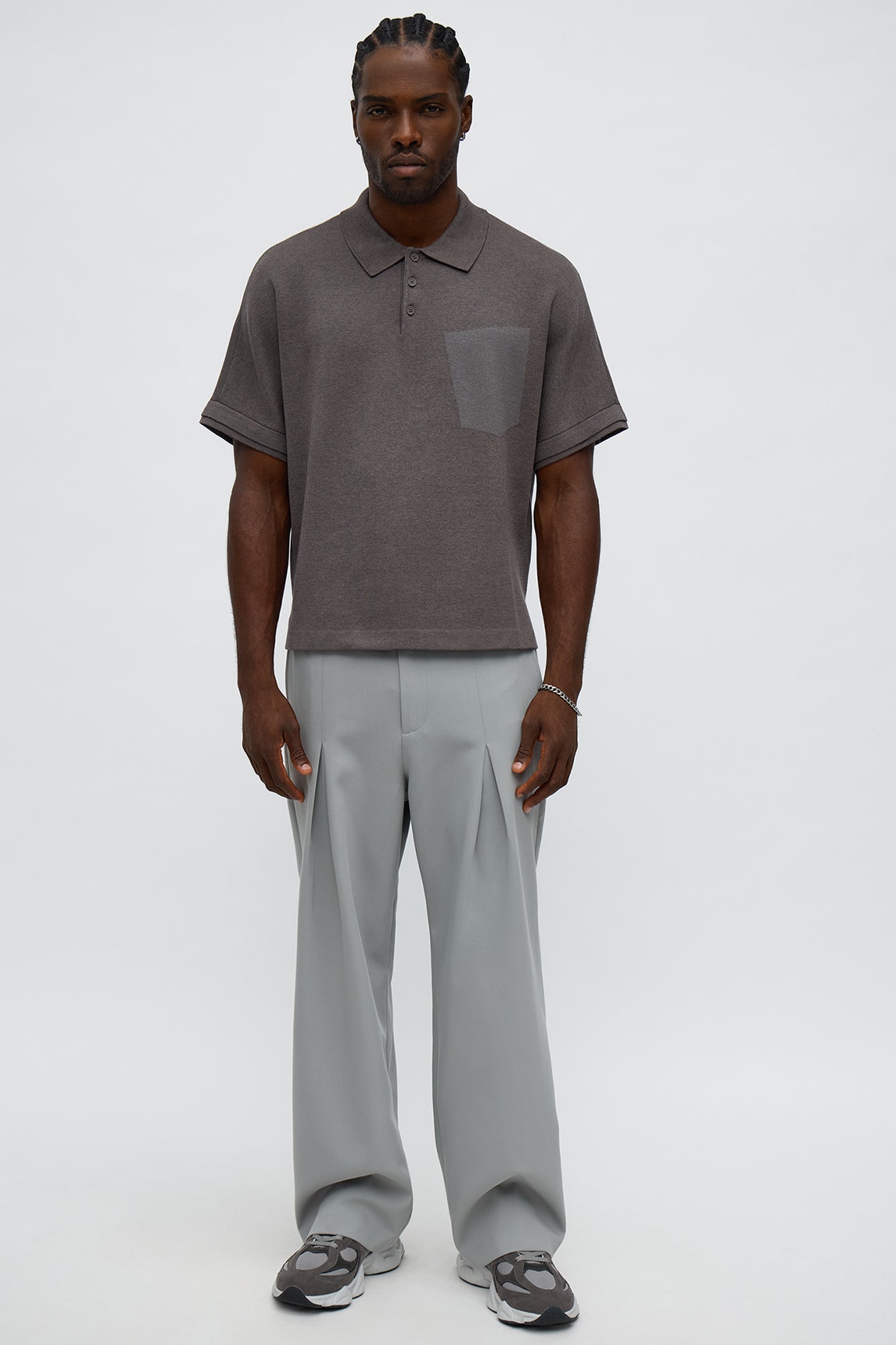 Elevated Contrast Polo - Brown