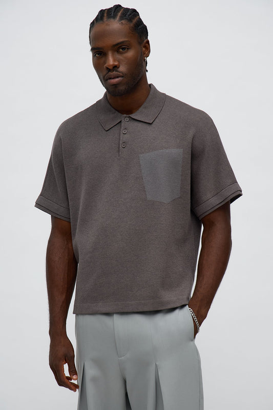 Elevated Contrast Polo - Brown
