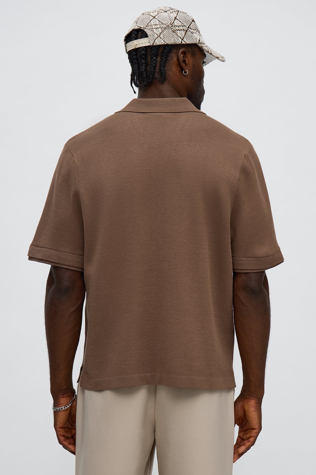 Elevated The Slate Knit Polo - Brown